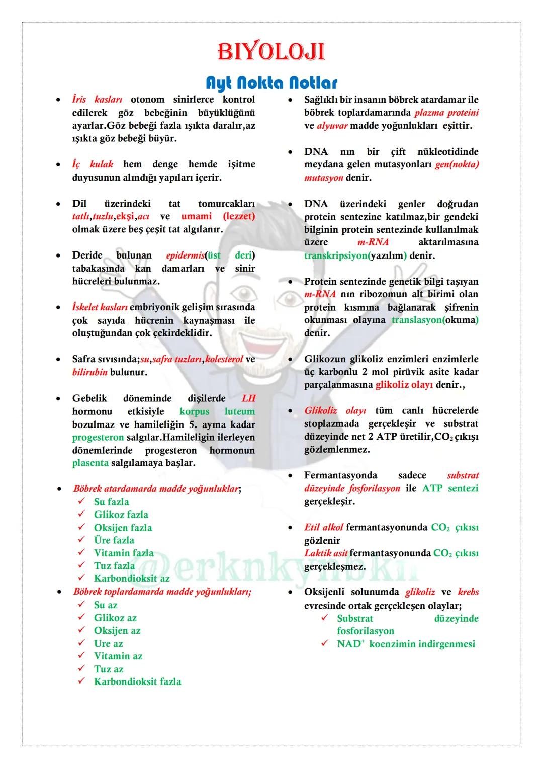 # Biyoloji
## NOKTA NOTLAR
### TYT
@erknkynbkn # BİYOLOJİ
## NOKTA NOTLAR
### TYT
@erknkynbkn # BIYOLOJİ
## Tyt Nokta Notlar
* Sünge