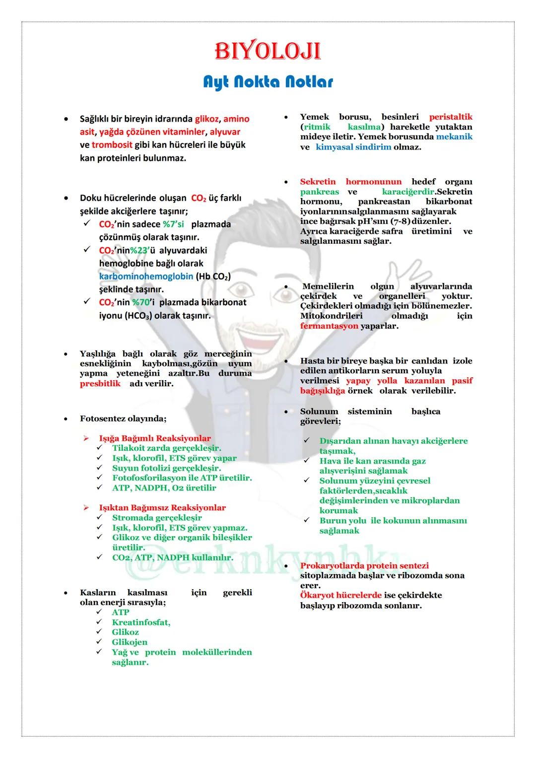 # Biyoloji
## NOKTA NOTLAR
### TYT
@erknkynbkn # BİYOLOJİ
## NOKTA NOTLAR
### TYT
@erknkynbkn # BIYOLOJİ
## Tyt Nokta Notlar
* Sünge