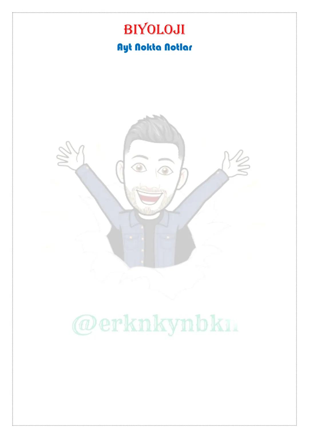 # Biyoloji
## NOKTA NOTLAR
### TYT
@erknkynbkn # BİYOLOJİ
## NOKTA NOTLAR
### TYT
@erknkynbkn # BIYOLOJİ
## Tyt Nokta Notlar
* Sünge