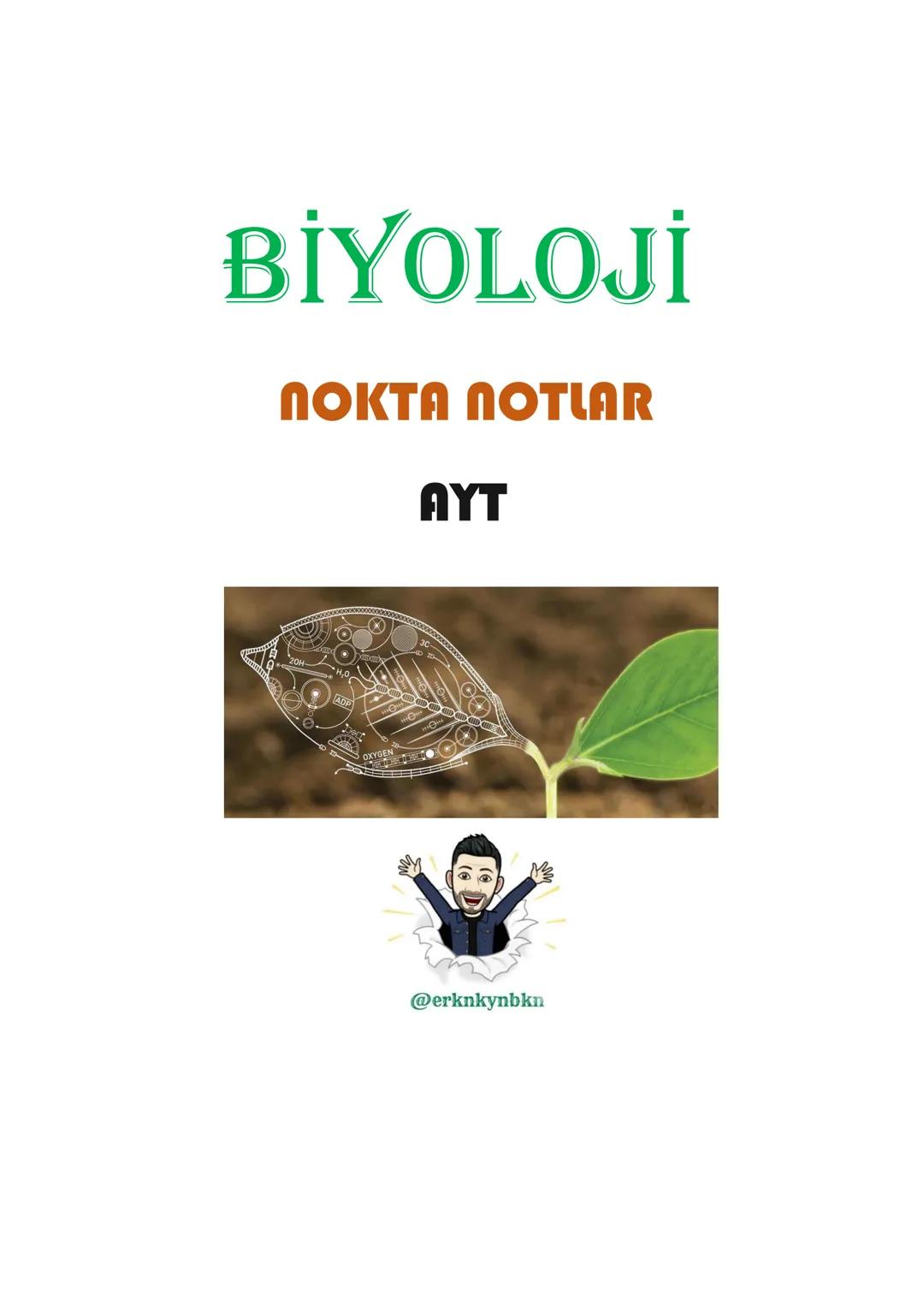 # Biyoloji
## NOKTA NOTLAR
### TYT
@erknkynbkn # BİYOLOJİ
## NOKTA NOTLAR
### TYT
@erknkynbkn # BIYOLOJİ
## Tyt Nokta Notlar
* Sünge