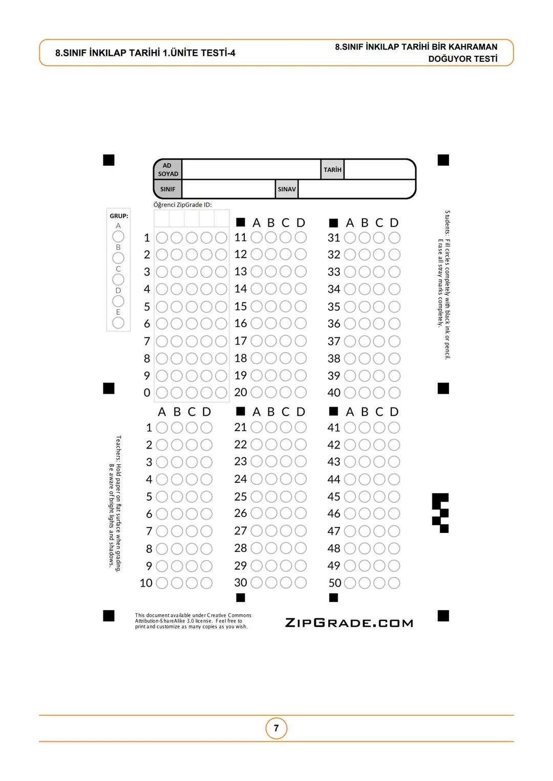 # cevaplitestler.com
8.SINIF İNKILAP TARİHİ 1.ÜNİTE TESTİ-4
1. Fransız İhtilali ile ortaya çıkan ve dünyaya yayılan
bu düşünceyle eski rej