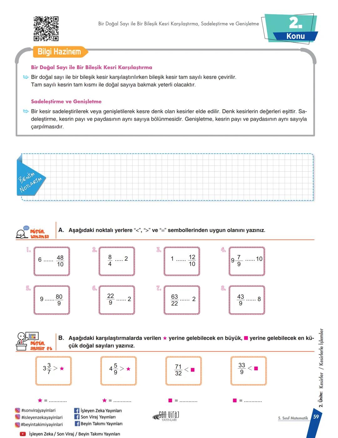 --- OCR Start ---
Öğretmenlerimizin ve
Öğrencilerimizin
Yanındayız
MATEMATİK
KONU
ANLATIMI
5
Sınıf
¡SLEYEN
ZEKA
#beyintakimiyayinlari
Beyin
