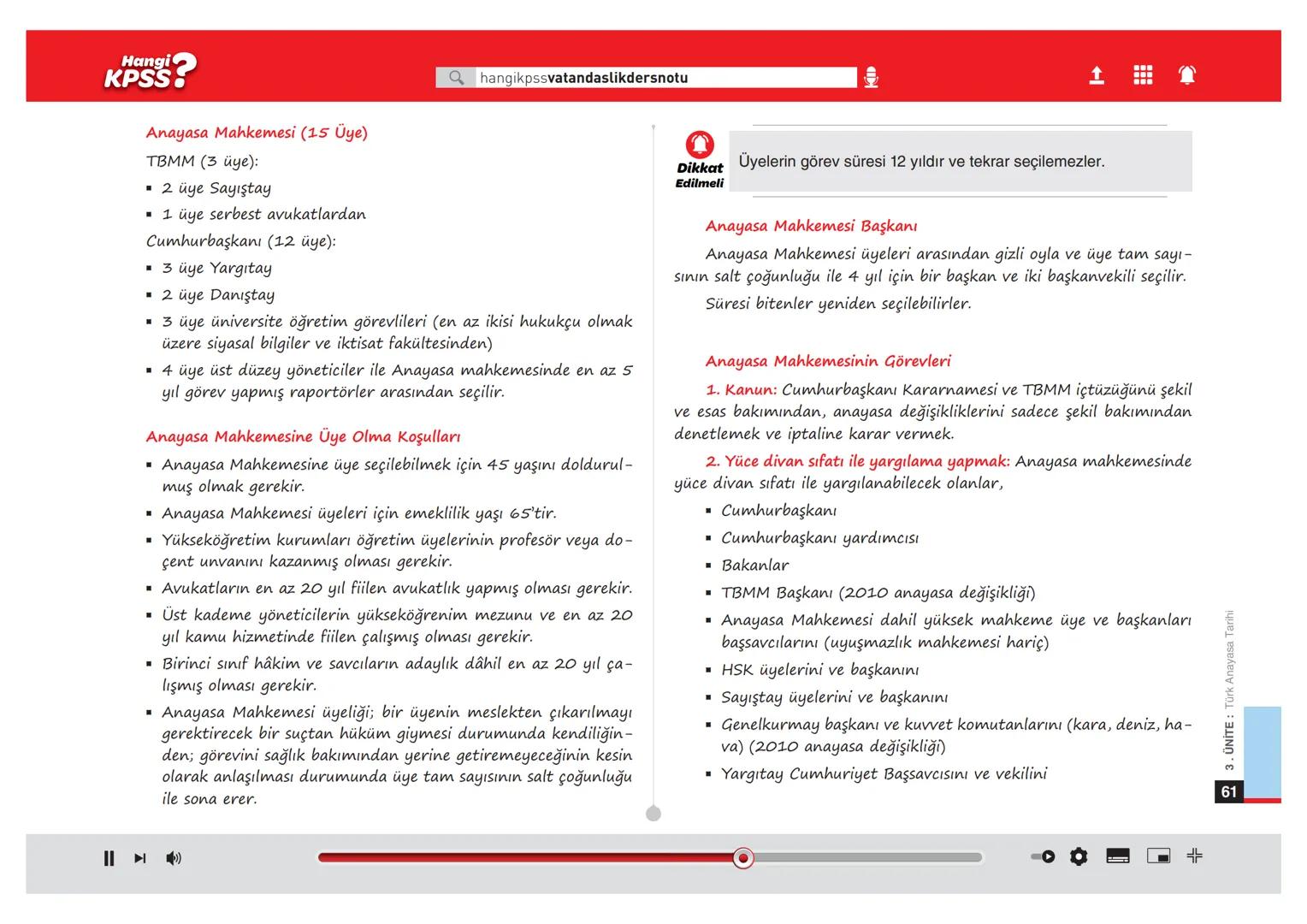 # Ünite
3
Türk Anayasa Tarihi
Hangi
KPSS? # Hangi
# Kavramlar Bilinmeli?
Çerçeve anayasa: Kısa
Çoğulcu demokrasi: Farklı siyasi görüşler