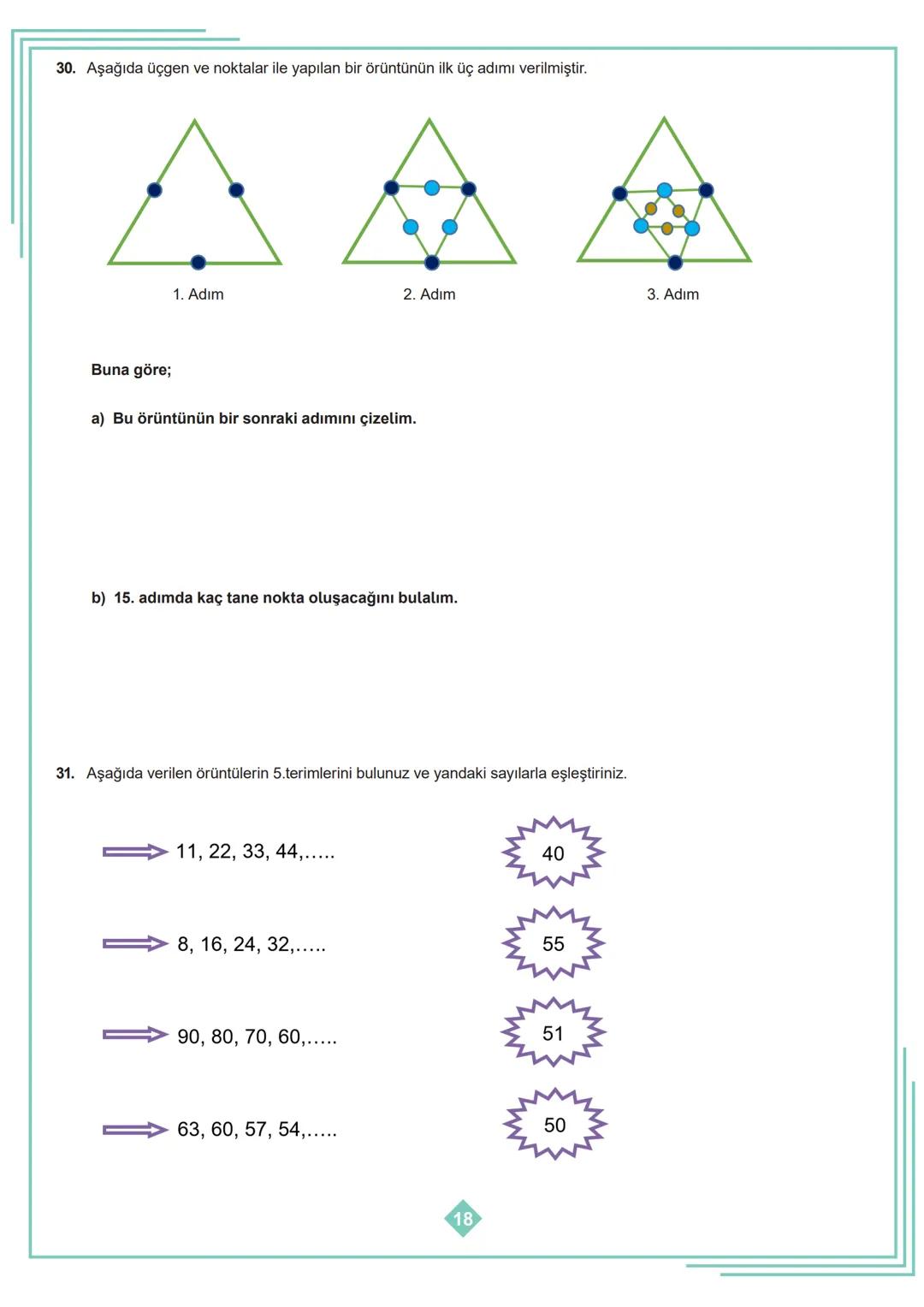 5.SINIF 1. ÜNİTE
ÇALIŞMA FASİKÜLÜ
MATEMATİK
Bu kitapçık AMASYA Ölçme Değerlendirme Merkezi
tarafından hazırlanmıştır. 1. Aşağıda verilen ifa