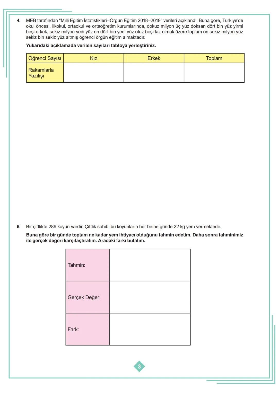 5.SINIF 1. ÜNİTE
ÇALIŞMA FASİKÜLÜ
MATEMATİK
Bu kitapçık AMASYA Ölçme Değerlendirme Merkezi
tarafından hazırlanmıştır. 1. Aşağıda verilen ifa