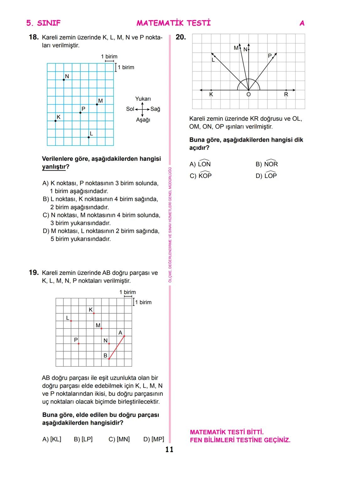 *
THETI MILLI
T.C.
*
MİLLÎ EĞİTİM BAKANLIĞI
ÖLÇME, DEĞERLENDİRME VE SINAV
HİZMETLERİ GENEL MÜDÜRLÜĞÜ
İLKÖĞRETİM VE ORTAÖĞRETİM
KURUMLARI BU