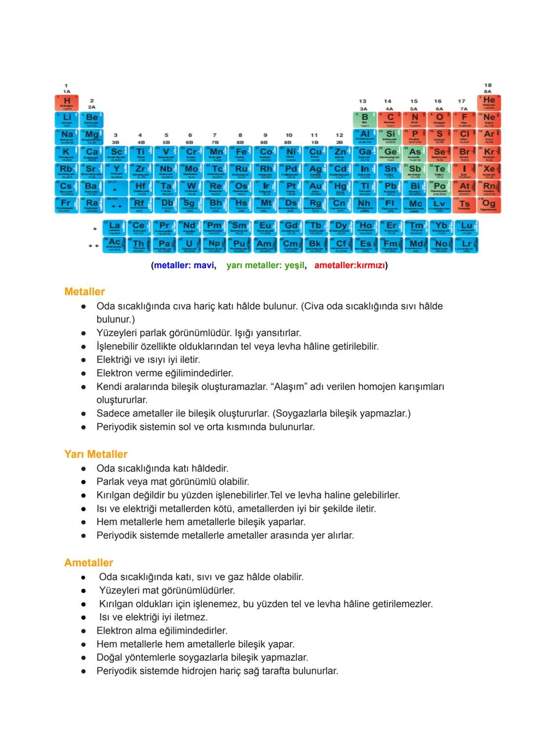 # PERİYODİK SİSTEM
Bilim adamları elementleri hem bilimsel çalışmalara kolaylık sağlaması açısından hem de
zamandan tasarruf edilmesi sebebi