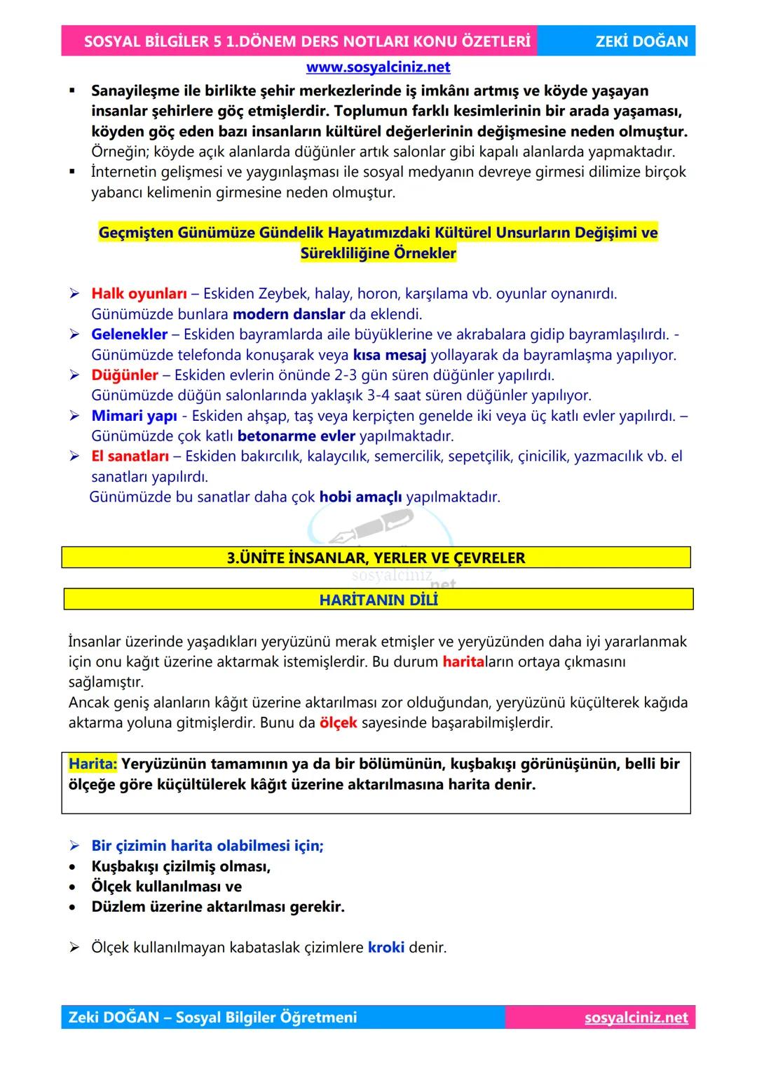 SOSYAL BİLGİLER 5
DERS NOTLARI
KONU ÖZETLERİ
Zeki DOGAN
00
Sosyal Bilgiler Öğretmeni
www.sosyalciniz.net
ZEKİ DOĞAN
sosyalciniz.net # S