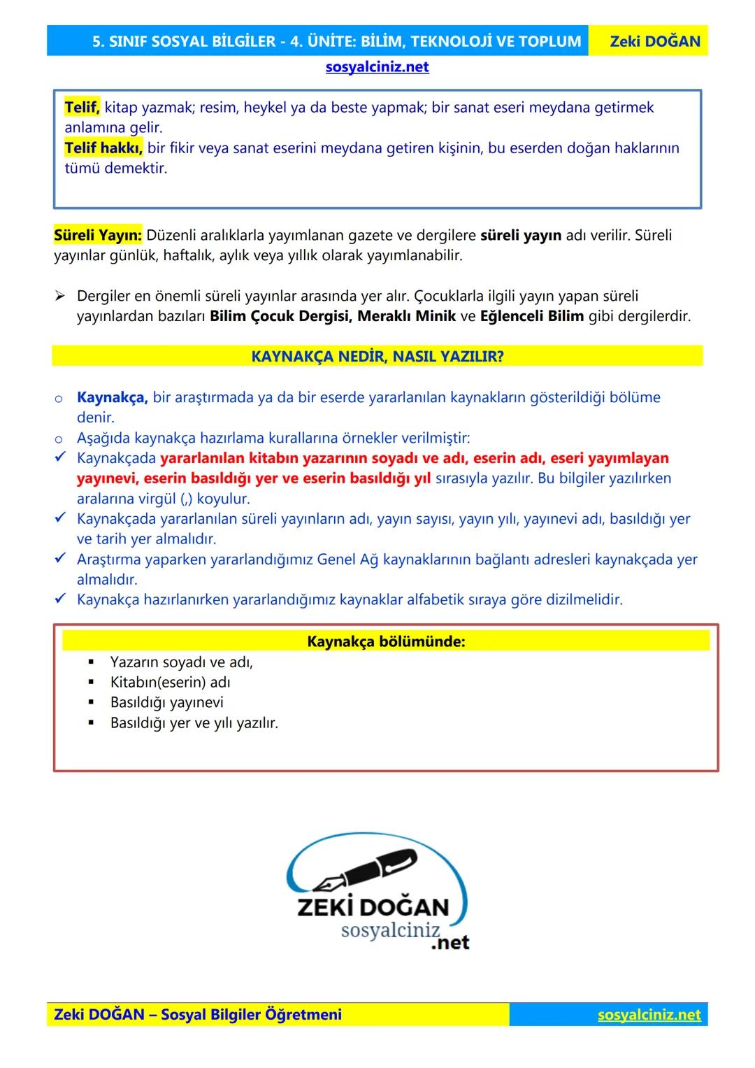 SOSYAL BİLGİLER 5
DERS NOTLARI
KONU ÖZETLERİ
Zeki DOGAN
00
Sosyal Bilgiler Öğretmeni
www.sosyalciniz.net
ZEKİ DOĞAN
sosyalciniz.net # S