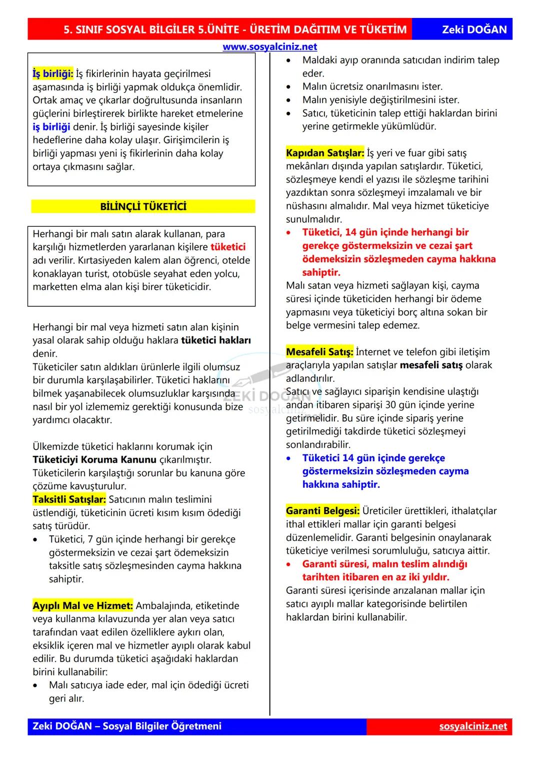 SOSYAL BİLGİLER 5
DERS NOTLARI
KONU ÖZETLERİ
Zeki DOGAN
00
Sosyal Bilgiler Öğretmeni
www.sosyalciniz.net
ZEKİ DOĞAN
sosyalciniz.net # S
