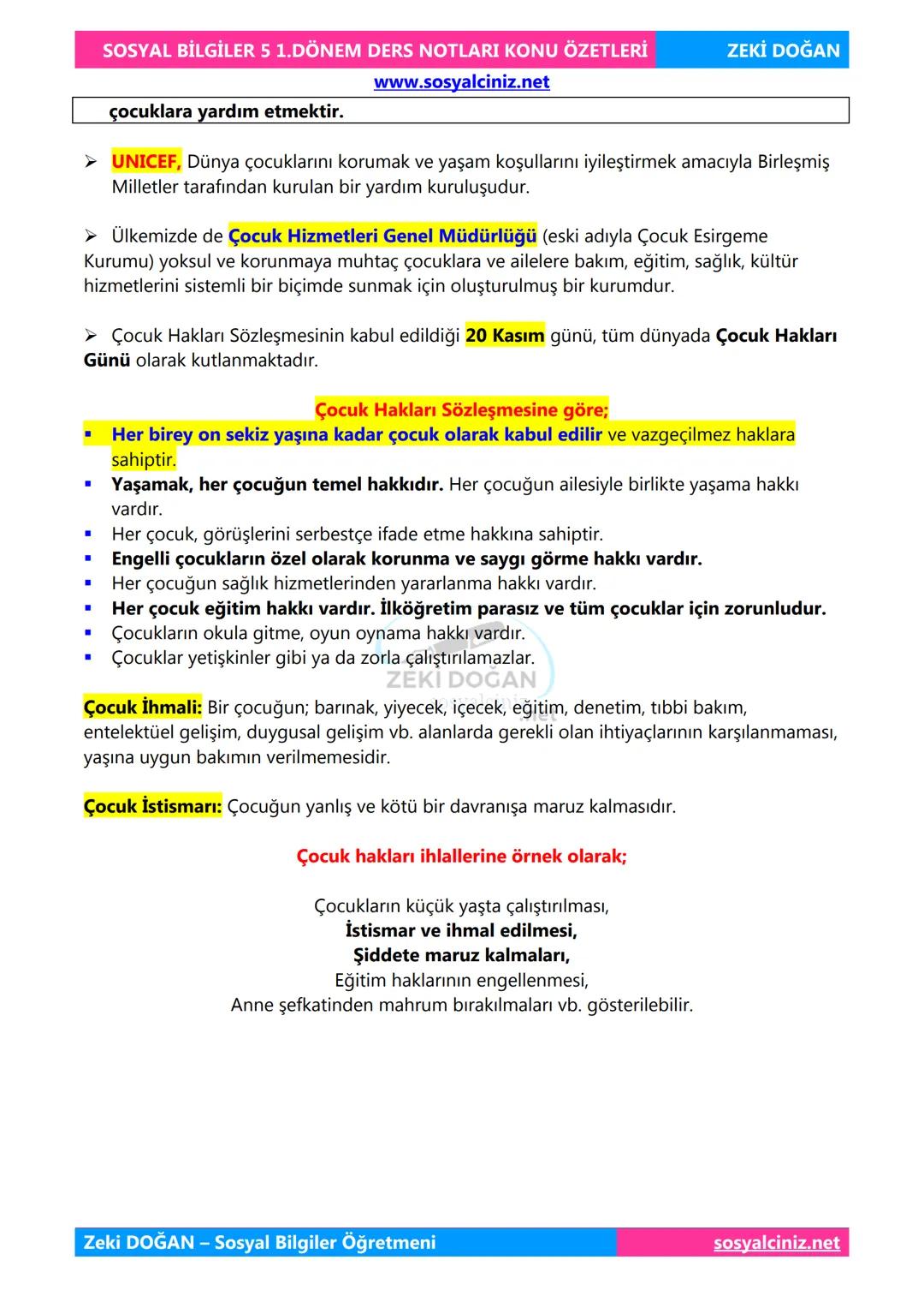 SOSYAL BİLGİLER 5
DERS NOTLARI
KONU ÖZETLERİ
Zeki DOGAN
00
Sosyal Bilgiler Öğretmeni
www.sosyalciniz.net
ZEKİ DOĞAN
sosyalciniz.net # S