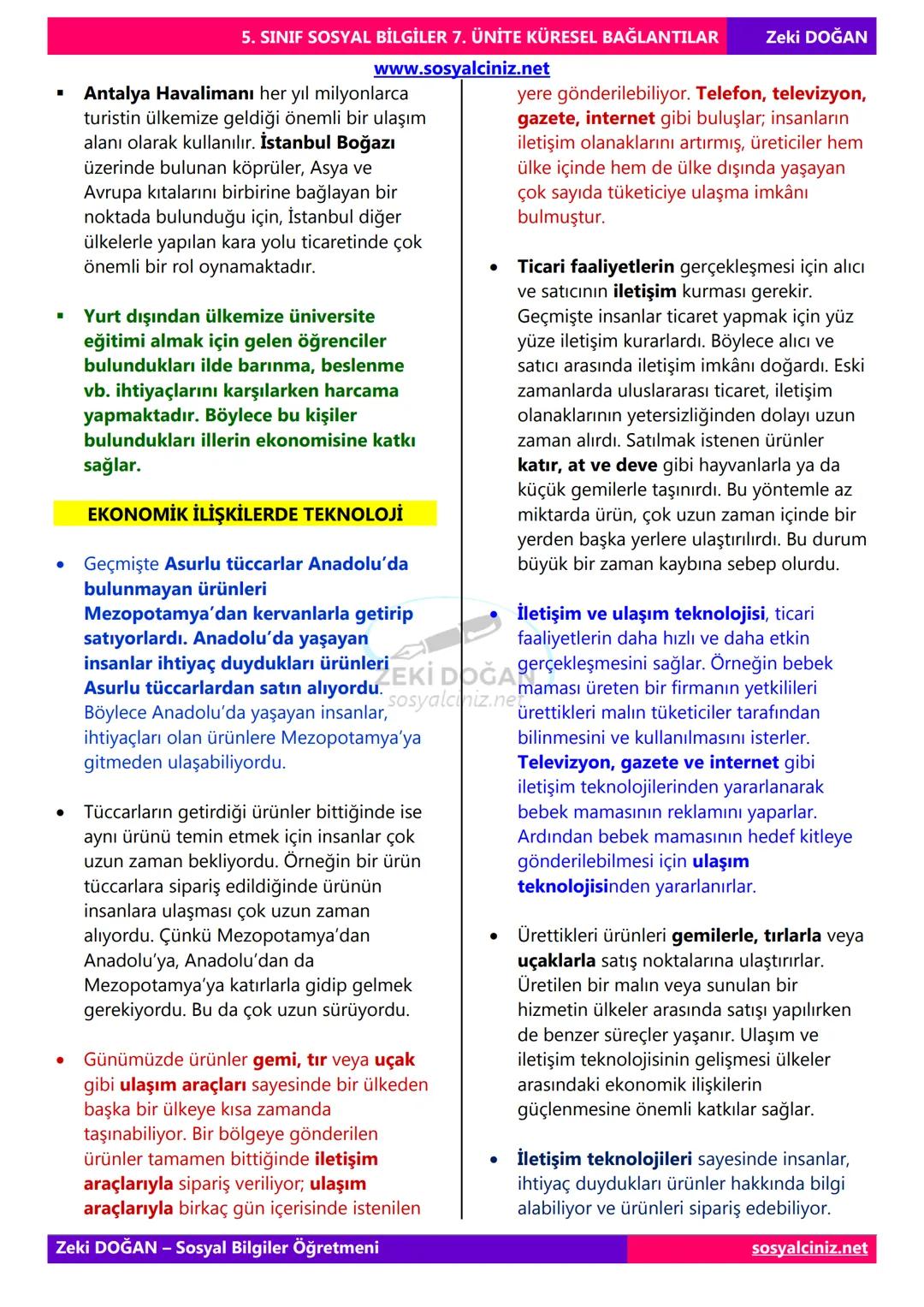 SOSYAL BİLGİLER 5
DERS NOTLARI
KONU ÖZETLERİ
Zeki DOGAN
00
Sosyal Bilgiler Öğretmeni
www.sosyalciniz.net
ZEKİ DOĞAN
sosyalciniz.net # S