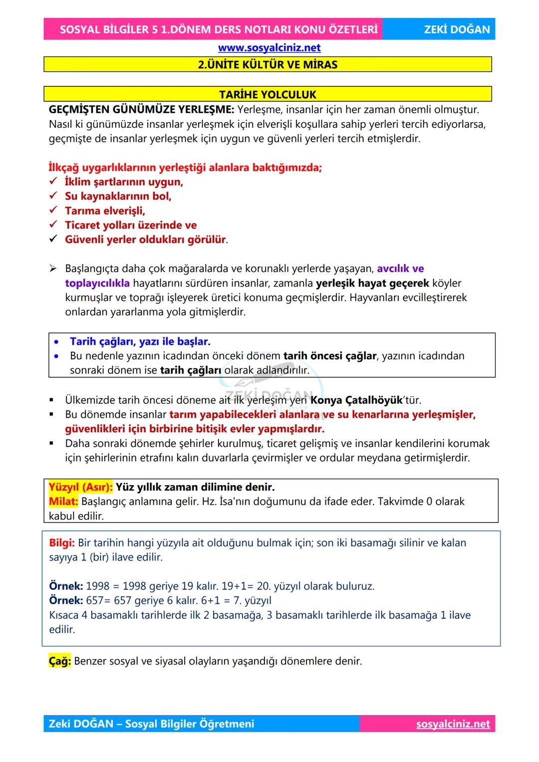 SOSYAL BİLGİLER 5
DERS NOTLARI
KONU ÖZETLERİ
Zeki DOGAN
00
Sosyal Bilgiler Öğretmeni
www.sosyalciniz.net
ZEKİ DOĞAN
sosyalciniz.net # S