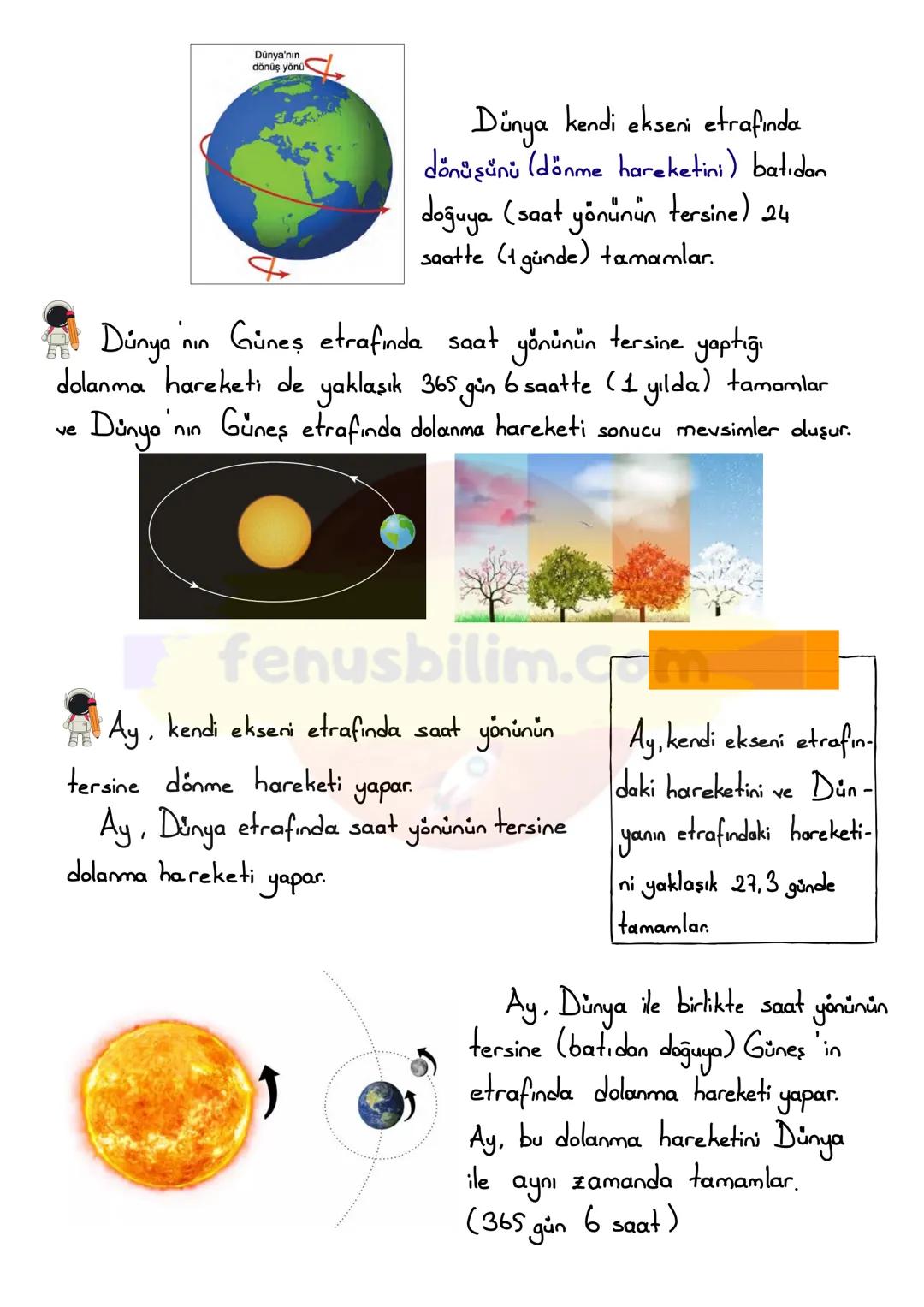 FENUS
BILIM
5. SINIF 1.ÜNİTE
GÜNEŞ, DÜNYA VE
AY DERS NOTU
fenusbilim
✔ fenusbilim.com
▷ fenusbilim/youtube
Teliflidir, öğrenciler ile p