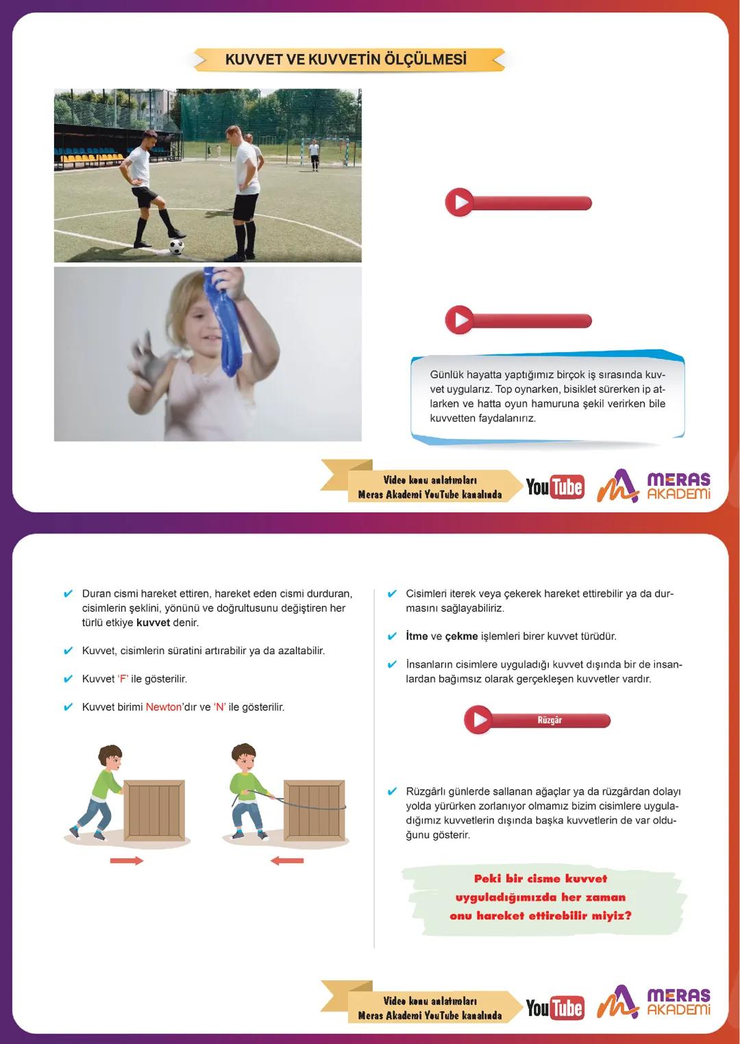 5 sınıf kuvvet ve ölçülmesi