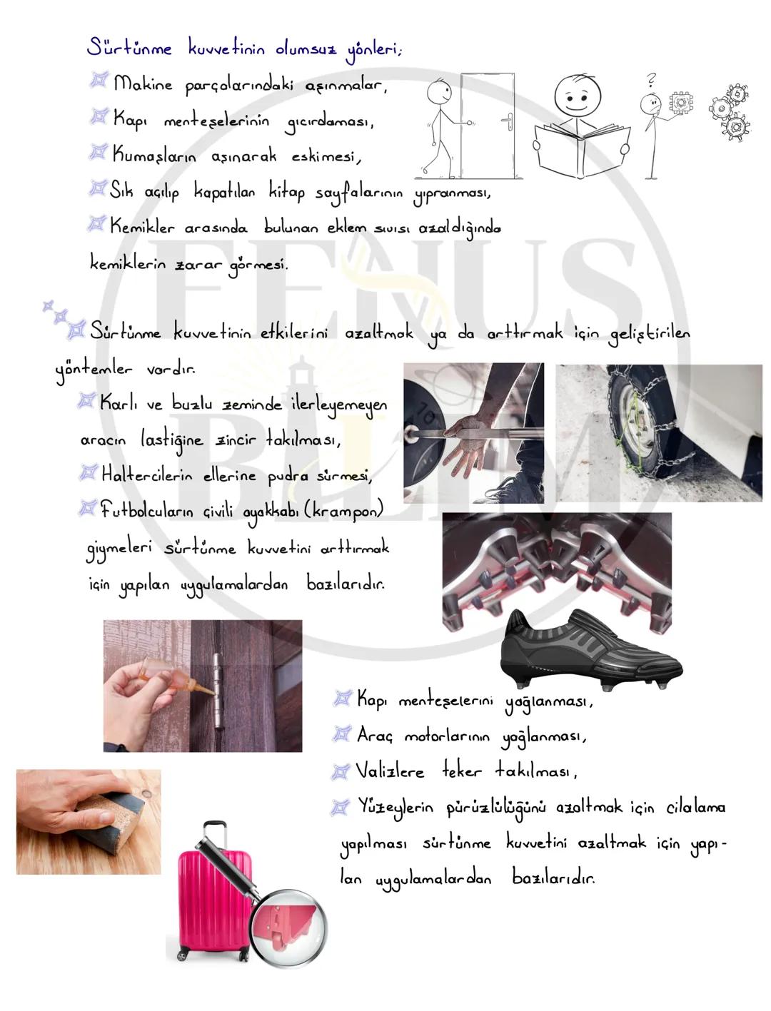 # FENUS
# BILIM
5. SINIF 3. ÜNİTE
SÜRTÜNME KUVVETİ
DERS NOTU
instagram fenusbilim
website fenusbilim.com
youtube fenusbilim/youtube
Telif