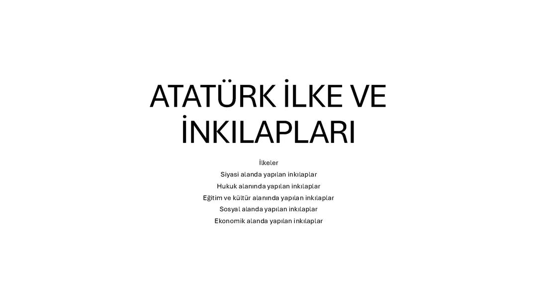 Atatürk ilkeleri