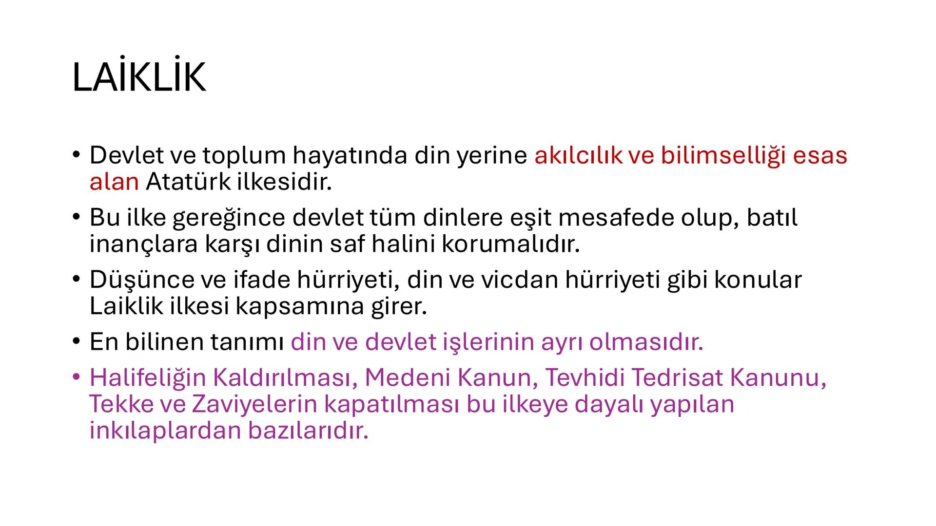 # ATATÜRK İLKE VE
# İNKILAPLARI
İlkeler
- Siyasi alanda yapılan inkılaplar
- Hukuk alanında yapılan inkılaplar
- Eğitim ve kültür alanında