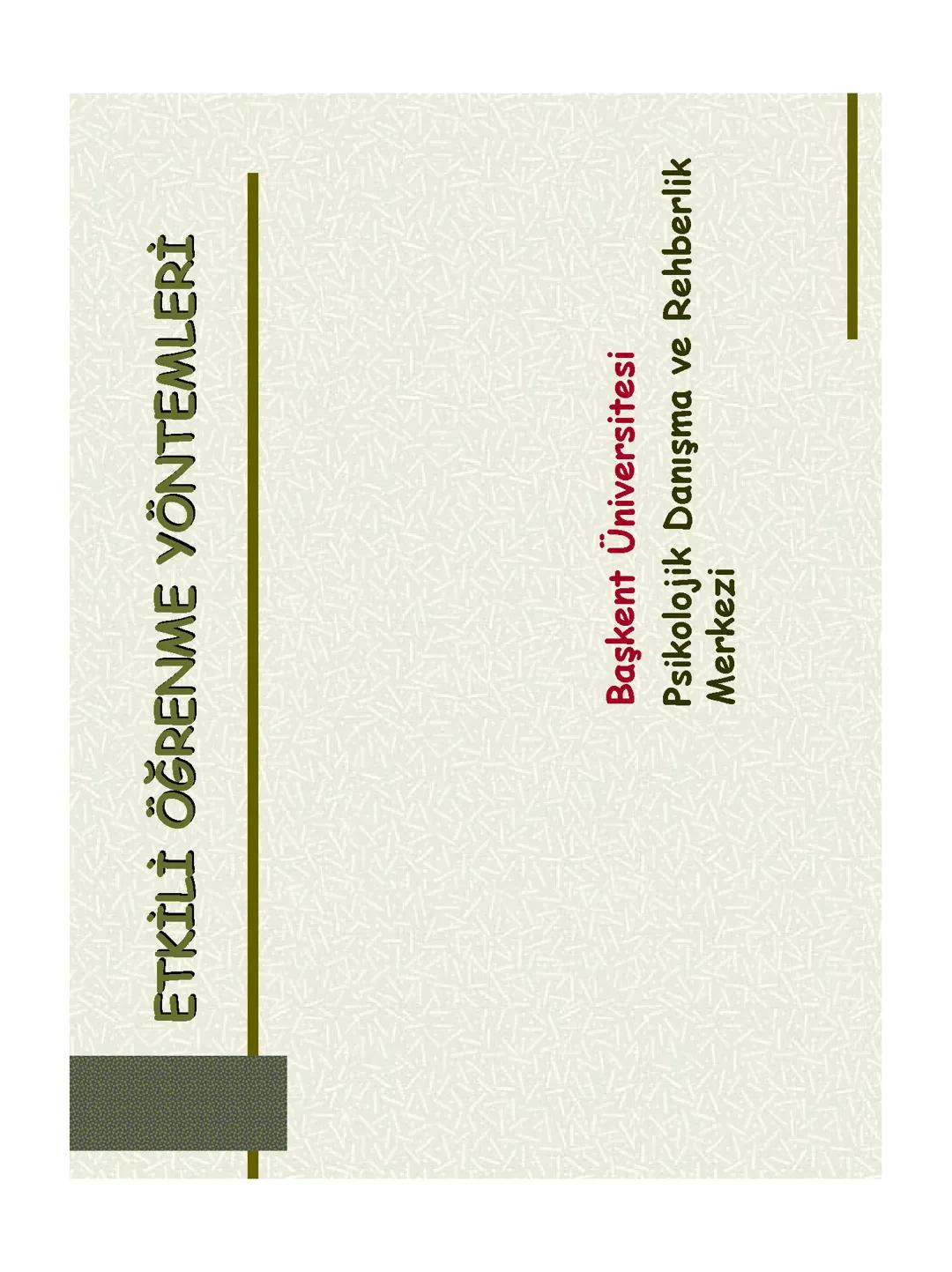 Etkili ders çalışma teknikleri