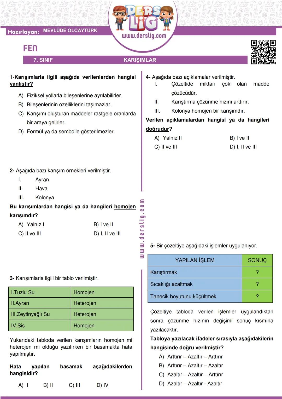 7.SINIF
4.ÜNİTE
SAF MADDE VE KARIŞIMLAR
*Maddenin Tanecikli Yapısı*
KONU
NO: 09
Bu konu anlatımı seti Metin GÖKTÜRK tarafından hazırlanmışt