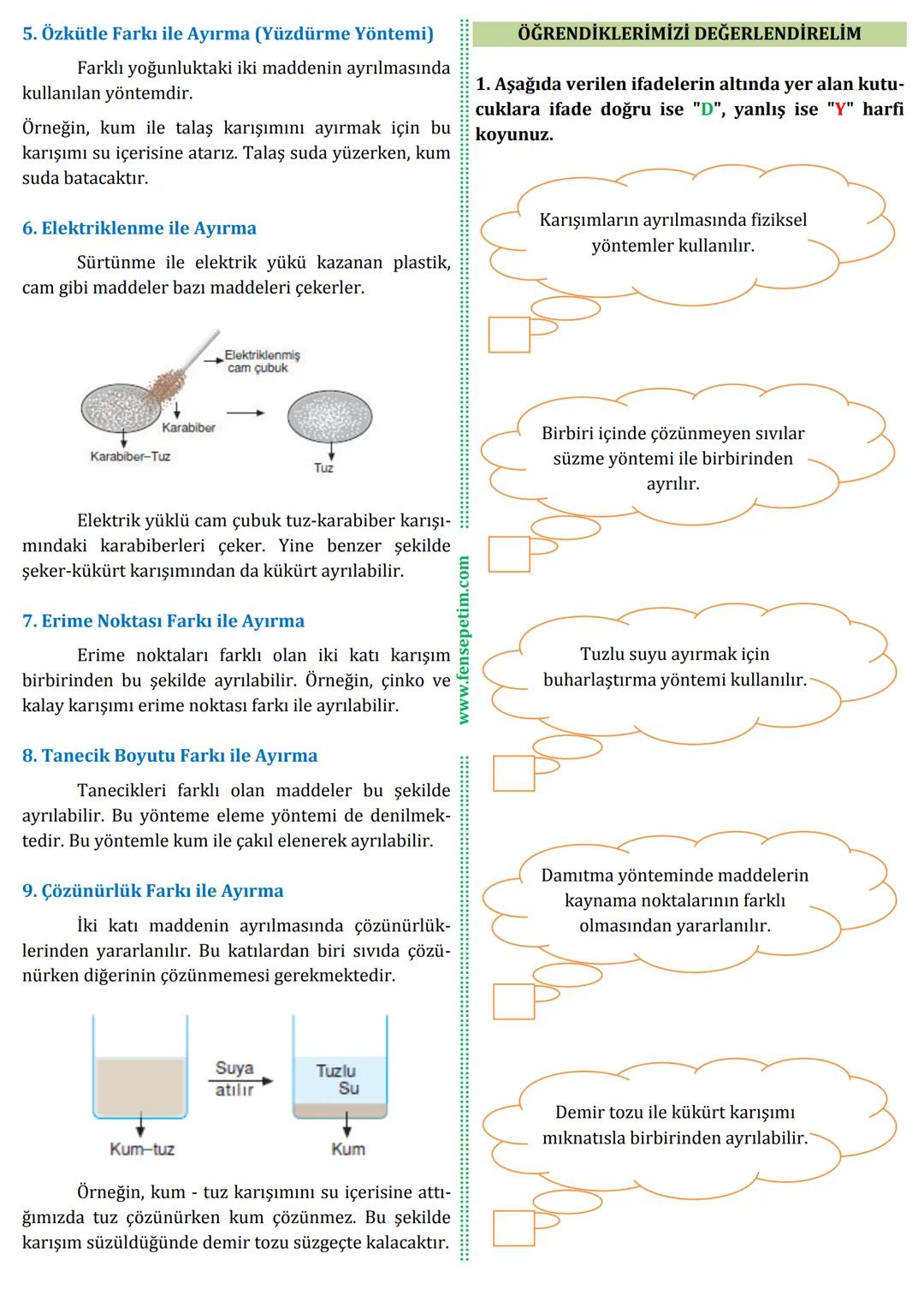 7.SINIF
4.ÜNİTE
SAF MADDE VE KARIŞIMLAR
*Maddenin Tanecikli Yapısı*
KONU
NO: 09
Bu konu anlatımı seti Metin GÖKTÜRK tarafından hazırlanmışt