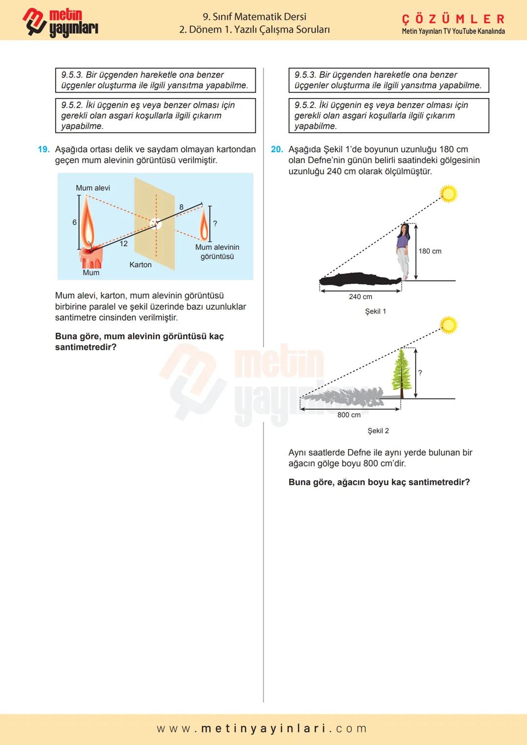 metin
|X+Y=
MATEMATİK
9.SINIF
2024-2025 Eğitim Öğretim Yılı
2.DÖNEM 1.YAZILI
Calyma Soruları
A
A
ÇÖZÜMLER
Metin Yayınları TV
Youtube Kanalın