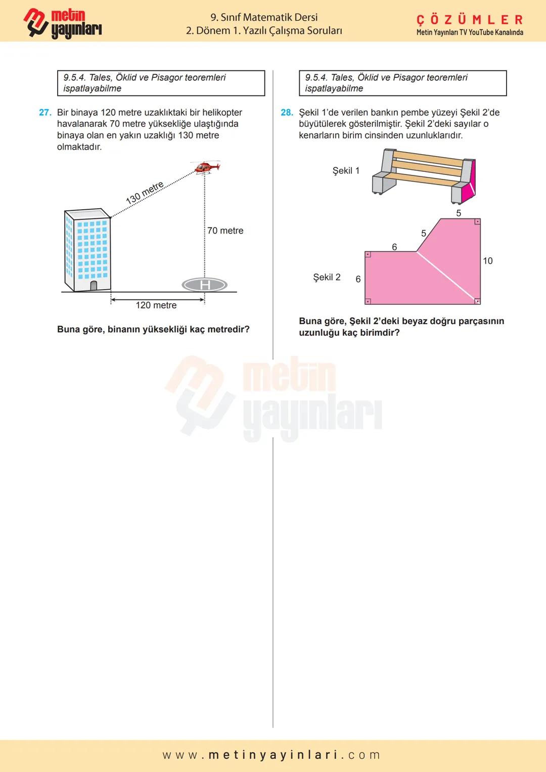 metin
|X+Y=
MATEMATİK
9.SINIF
2024-2025 Eğitim Öğretim Yılı
2.DÖNEM 1.YAZILI
Calyma Soruları
A
A
ÇÖZÜMLER
Metin Yayınları TV
Youtube Kanalın