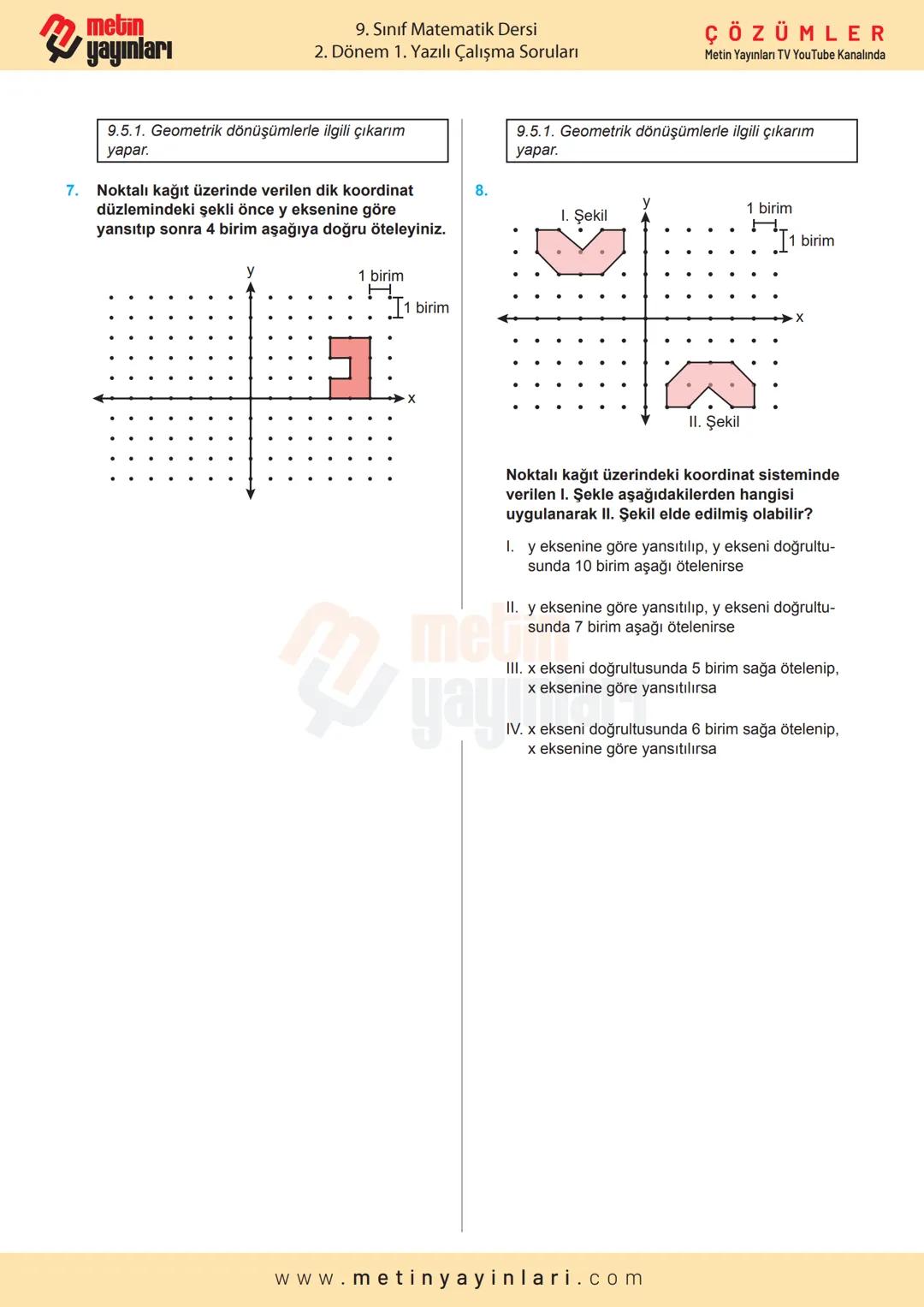 metin
|X+Y=
MATEMATİK
9.SINIF
2024-2025 Eğitim Öğretim Yılı
2.DÖNEM 1.YAZILI
Calyma Soruları
A
A
ÇÖZÜMLER
Metin Yayınları TV
Youtube Kanalın