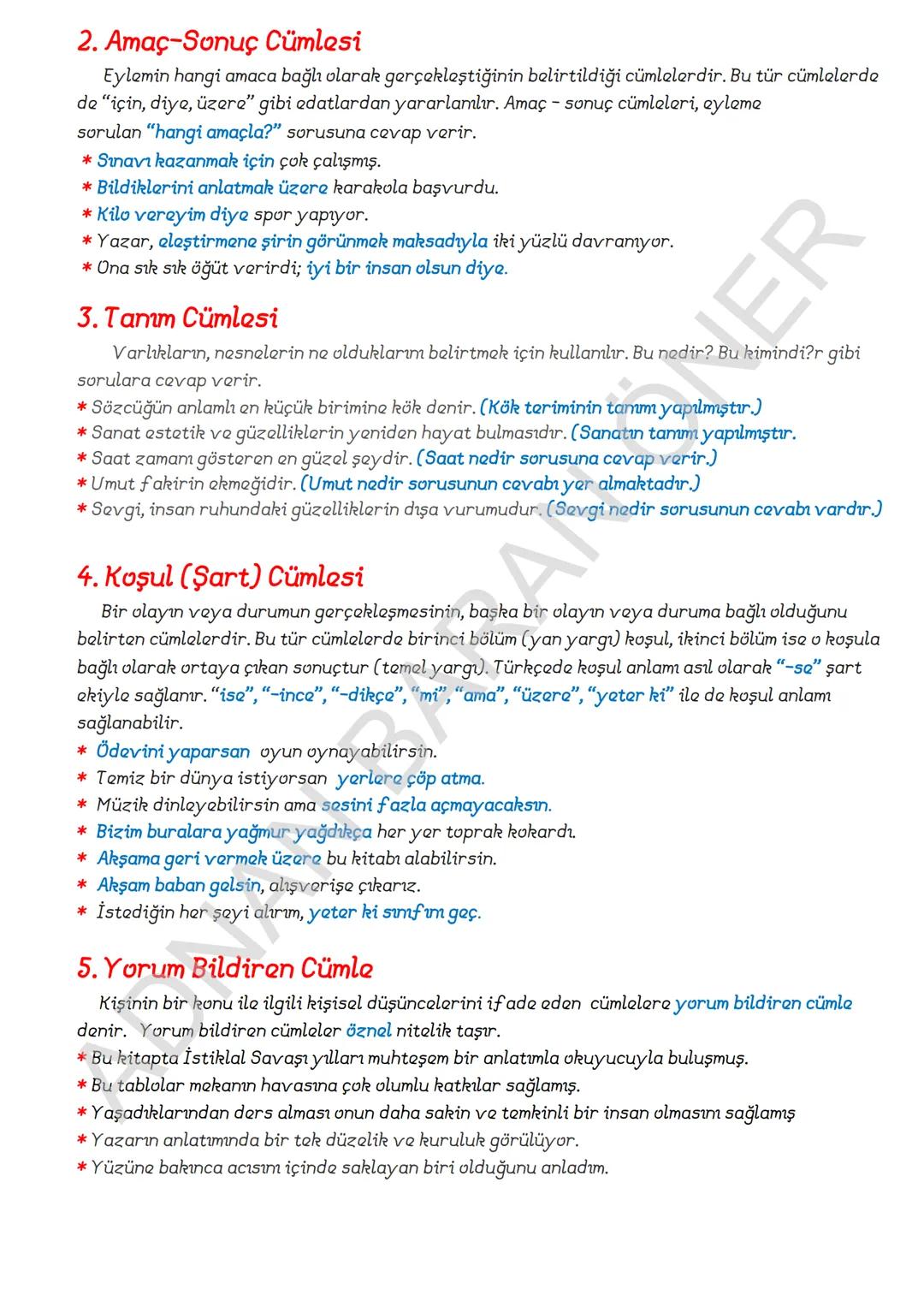 # İÇİNDEKİLER
# 1. SÖZCÜKTE ANLAM
A. Kelime ve Kelime Gruplarının Anlam Özellikleri
1. Gerçek (Temel) Anlam
2. Yan anlam
3. Mecaz Anlam
4.