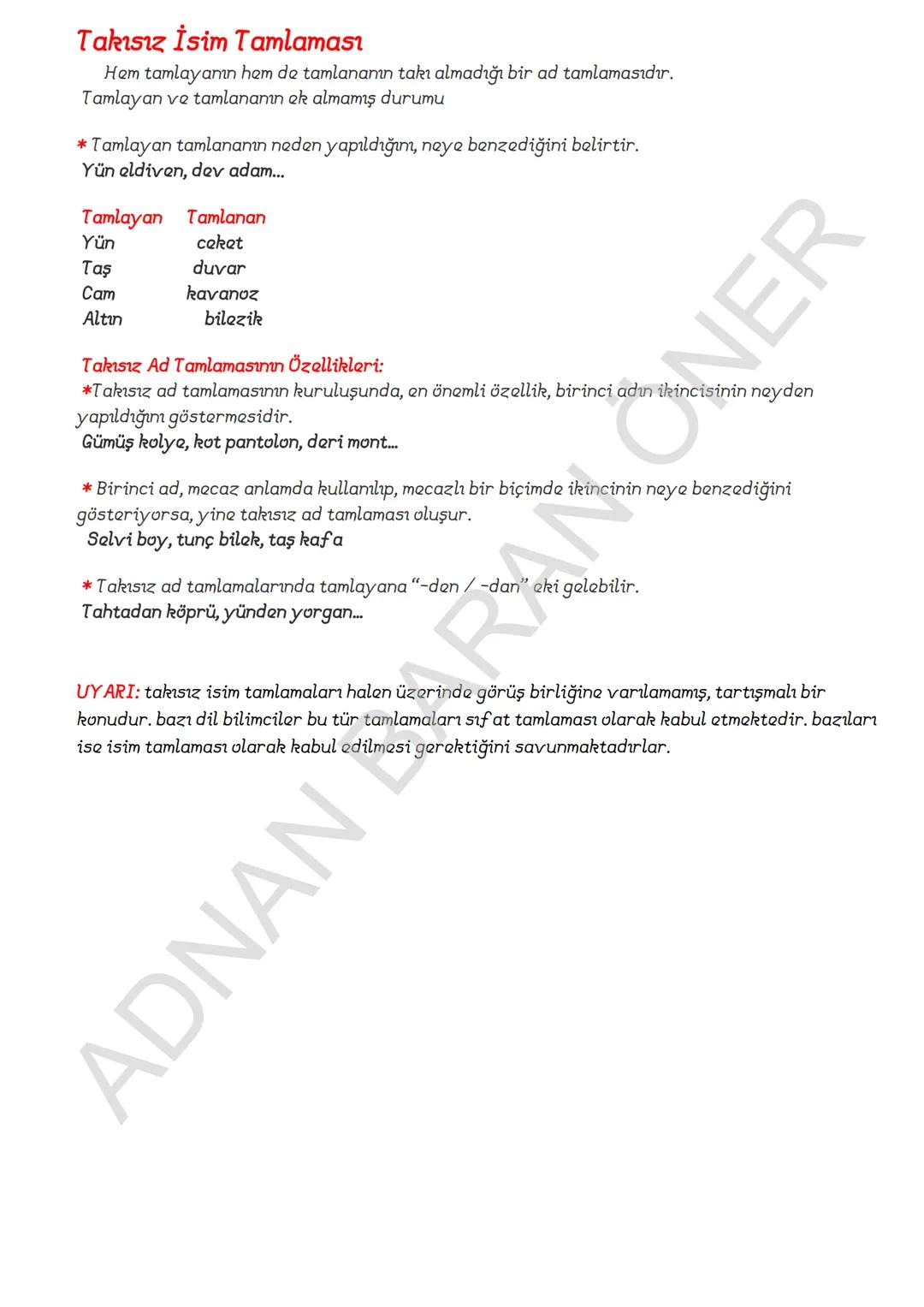 # İÇİNDEKİLER
# 1. SÖZCÜKTE ANLAM
A. Kelime ve Kelime Gruplarının Anlam Özellikleri
1. Gerçek (Temel) Anlam
2. Yan anlam
3. Mecaz Anlam
4.