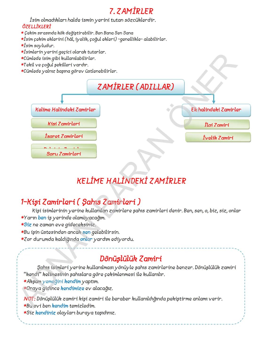 # İÇİNDEKİLER
# 1. SÖZCÜKTE ANLAM
A. Kelime ve Kelime Gruplarının Anlam Özellikleri
1. Gerçek (Temel) Anlam
2. Yan anlam
3. Mecaz Anlam
4.