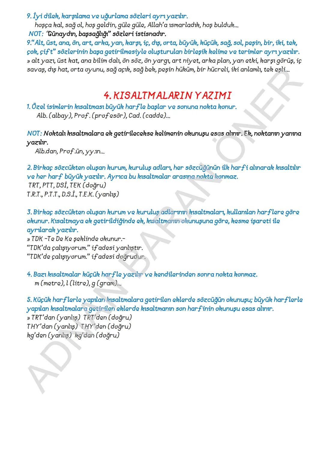 # İÇİNDEKİLER
# 1. SÖZCÜKTE ANLAM
A. Kelime ve Kelime Gruplarının Anlam Özellikleri
1. Gerçek (Temel) Anlam
2. Yan anlam
3. Mecaz Anlam
4.