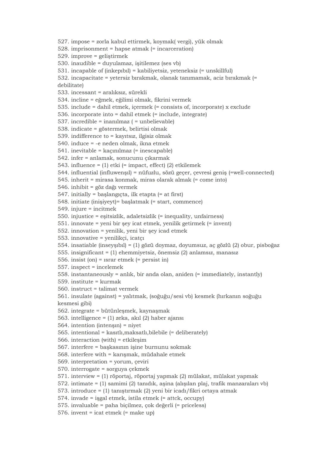 # YDS'DE EN ÇOK ÇIKAN SÖZCÜKLER
1. abandon = (1) (birini) terk etmek (= leave) (2) bir şeyden vazgeçmek (= give up)
2. abbreviate = (1) kıs