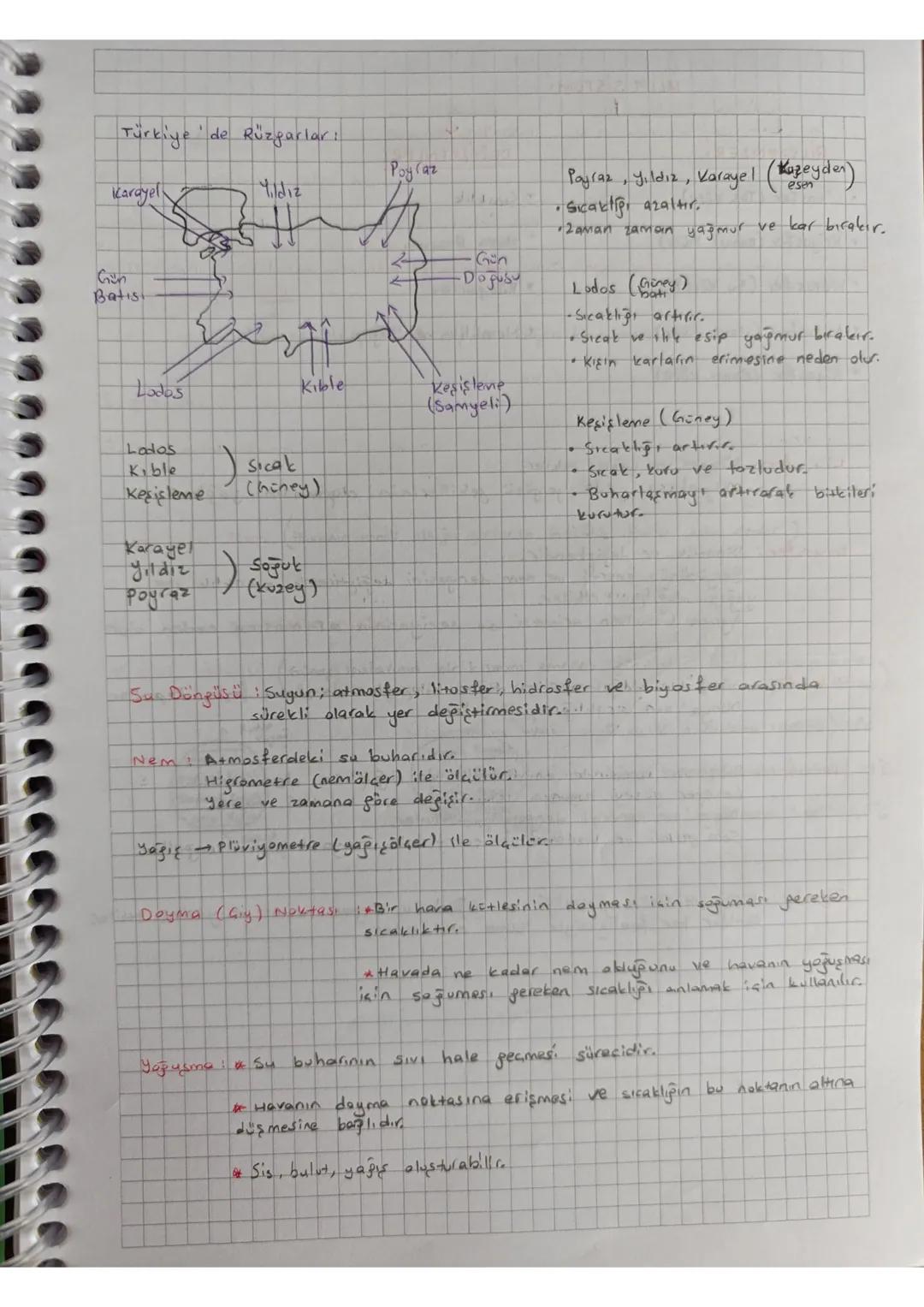 3. TEMA DOĞAL SİSTEMLER VE SÜREGLER
Atmosfer: Hava küre = Yerkörevi cepecevre saran, yaşamın varlığını
ve sürekliliğini sağlayan yaz örtüsü