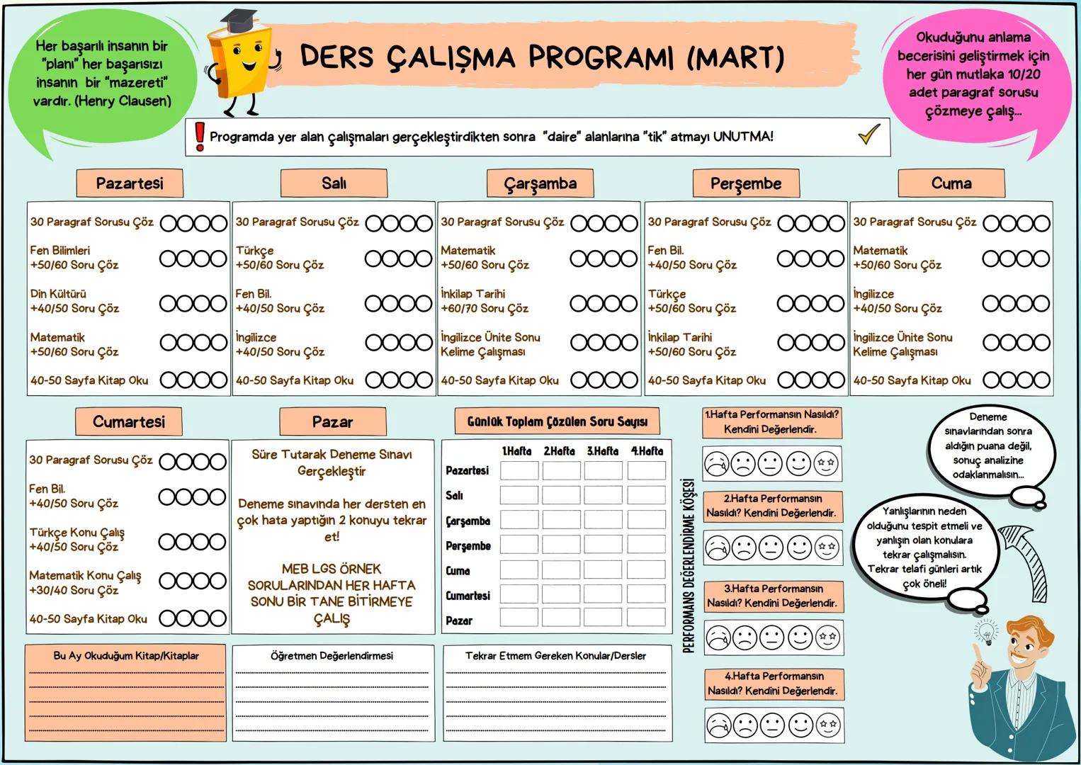 2022
Merhaba
PROF. DR. AZİZ SANCAR ORTAOKULU
REHBERLİK VE PSİKOLOJİK DANIŞMANLIK SERVİSİ
LGS DERS ÇALIŞMA PROGRAMI
(MART AYI) - LEVEL 2
(SOR