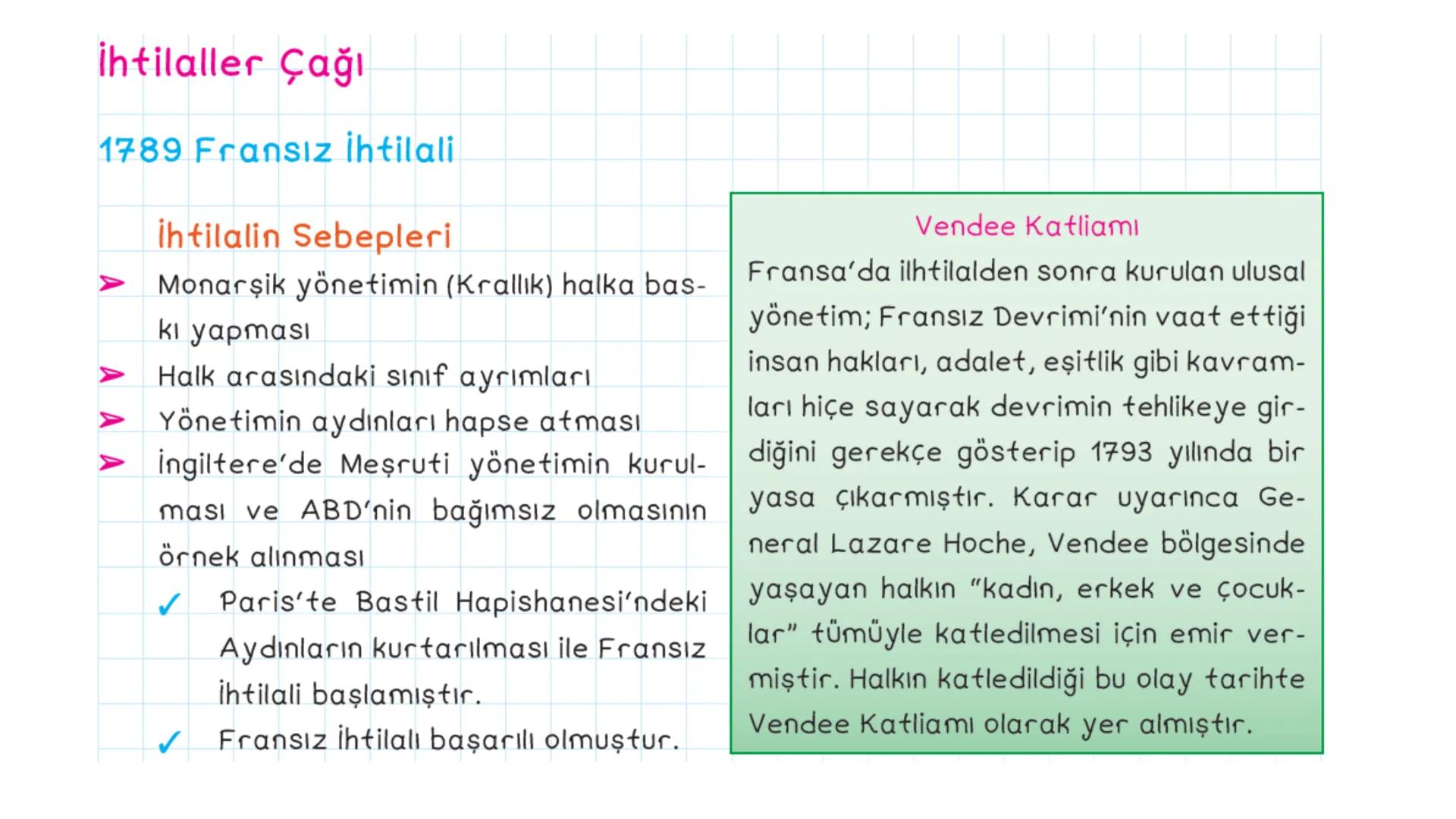 # XVI. ÜNİTE: DEVRİMLER ÇAĞINDA DEĞİŞEN
DEVLET - TOPLUM İLİŞKİLERİ # İhtilaller Çağı
1789 Fransız İhtilali
## İhtilalin Sebepleri
- Monar