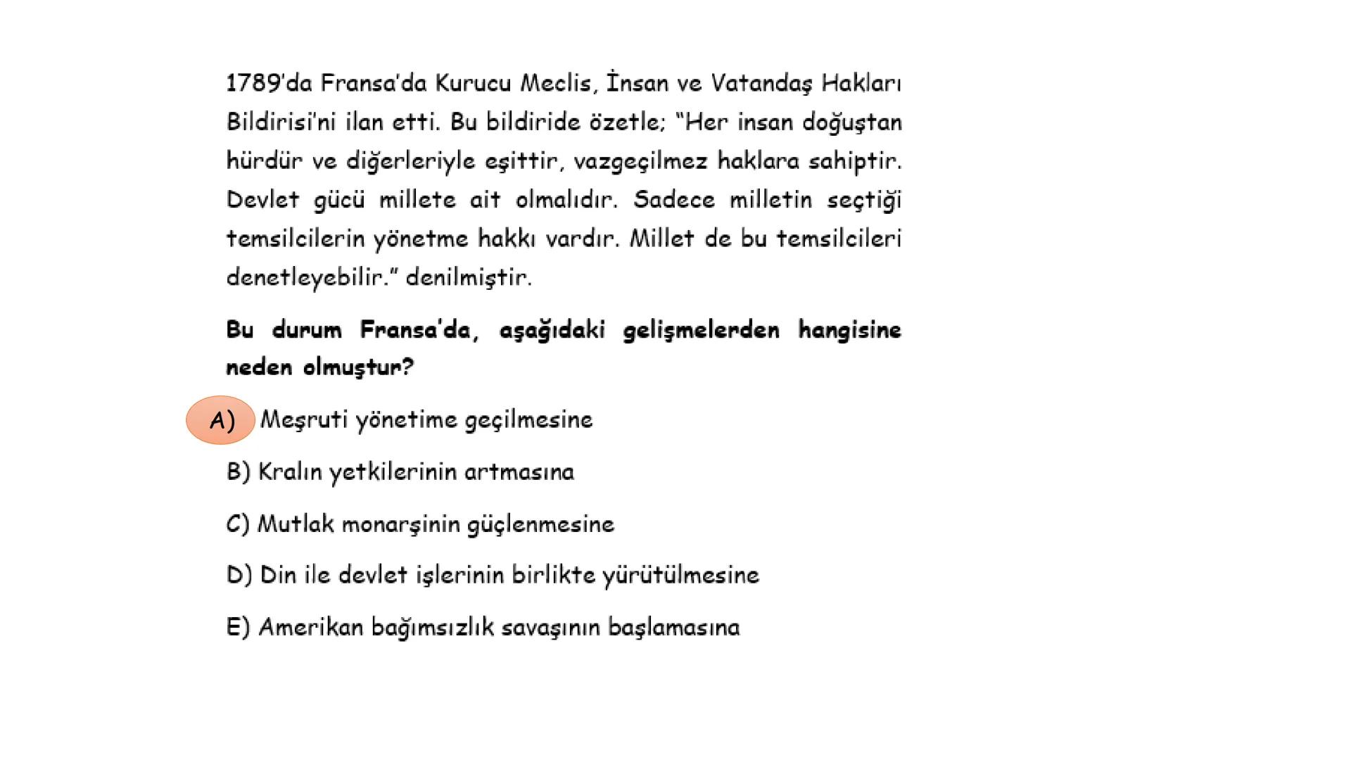 # XVI. ÜNİTE: DEVRİMLER ÇAĞINDA DEĞİŞEN
DEVLET - TOPLUM İLİŞKİLERİ # İhtilaller Çağı
1789 Fransız İhtilali
## İhtilalin Sebepleri
- Monar