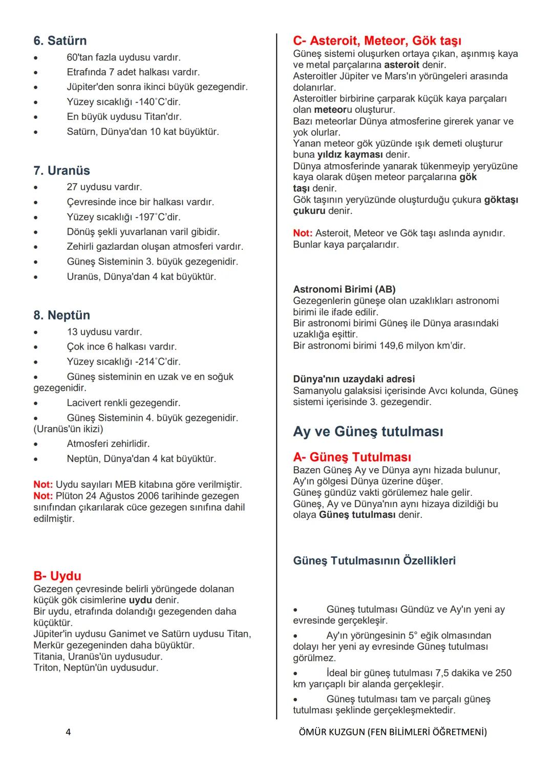 TC
MELİKGAZİ KAYMAKAMLIĞI
BELSİN MELİKGAZİ BELEDİYESİ İMAM
HATİP ORTAOKULU
6. SINIF
FEN BİLİMLERİ DERSİ
KONU ANLATIMLI KİTAP
HAZIRLAYAN
ÖM