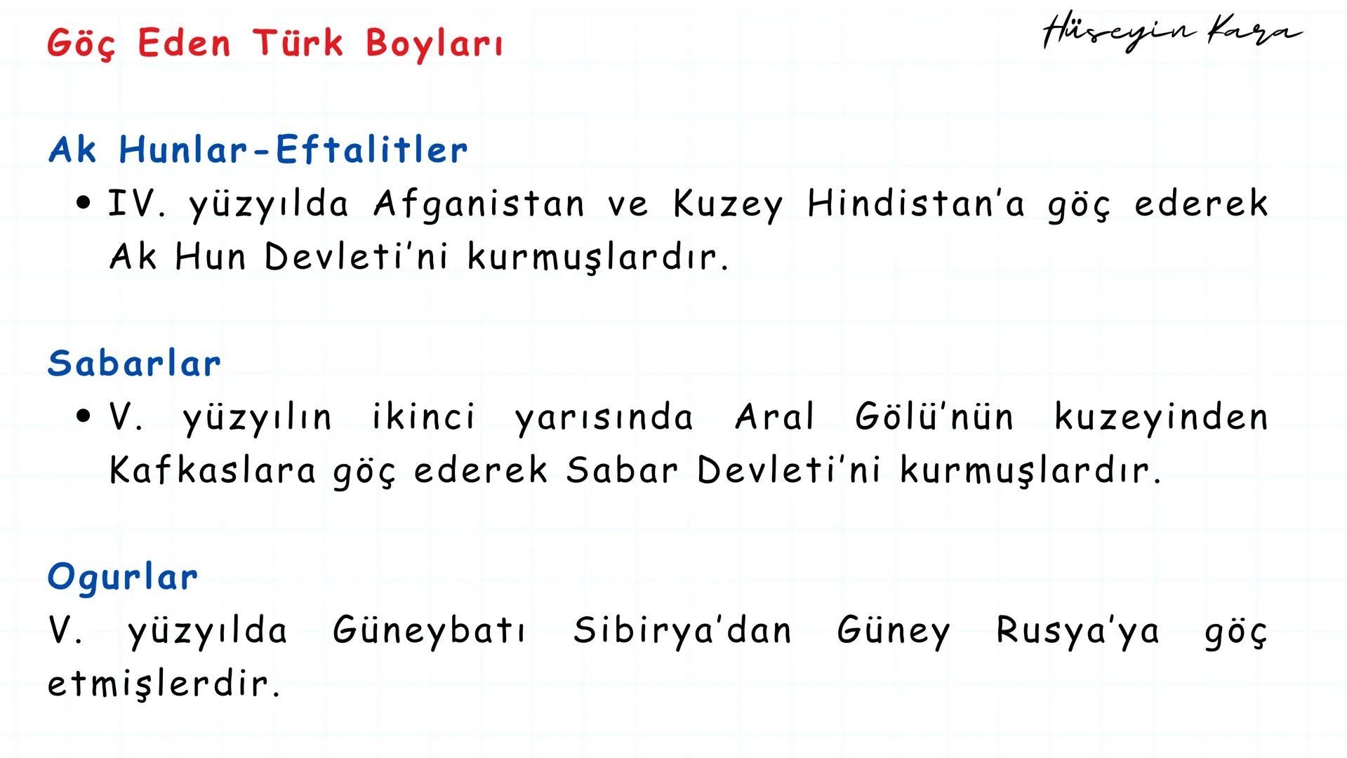 Hüseyin Kara - 2025
2025 MARİF MODELİ – 9. SINIF 3. ÜNİTE 1. BÖLÜM
TAR.9.3.1. Orta Çağ'da yaşanan kitlesel göçlerin Avrupa ve
Asya'da oluştu