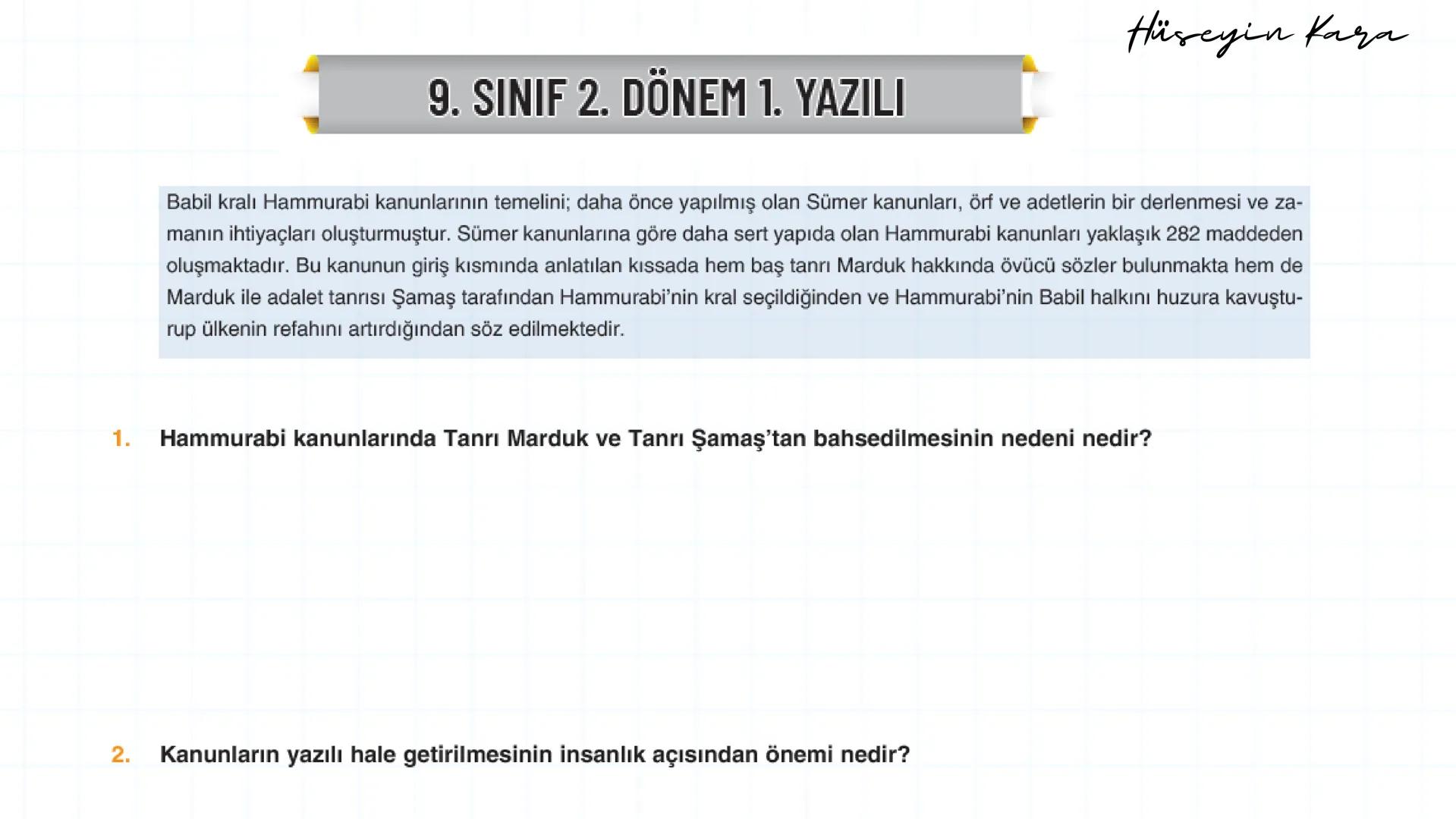 Hüseyin Kara - 2025
2025 MARİF MODELİ – 9. SINIF 3. ÜNİTE 1. BÖLÜM
TAR.9.3.1. Orta Çağ'da yaşanan kitlesel göçlerin Avrupa ve
Asya'da oluştu