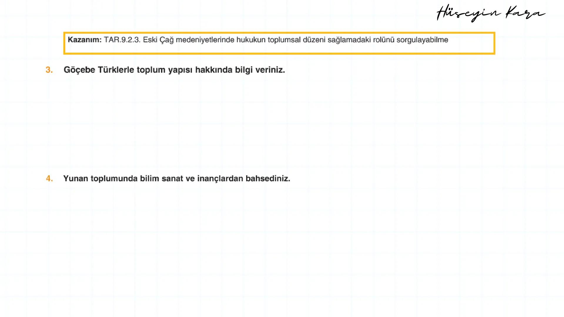 Hüseyin Kara - 2025
2025 MARİF MODELİ – 9. SINIF 3. ÜNİTE 1. BÖLÜM
TAR.9.3.1. Orta Çağ'da yaşanan kitlesel göçlerin Avrupa ve
Asya'da oluştu