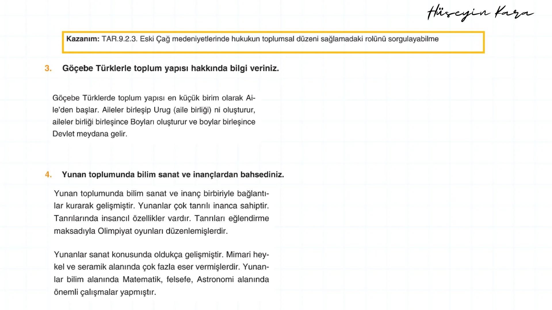 Hüseyin Kara - 2025
2025 MARİF MODELİ – 9. SINIF 3. ÜNİTE 1. BÖLÜM
TAR.9.3.1. Orta Çağ'da yaşanan kitlesel göçlerin Avrupa ve
Asya'da oluştu