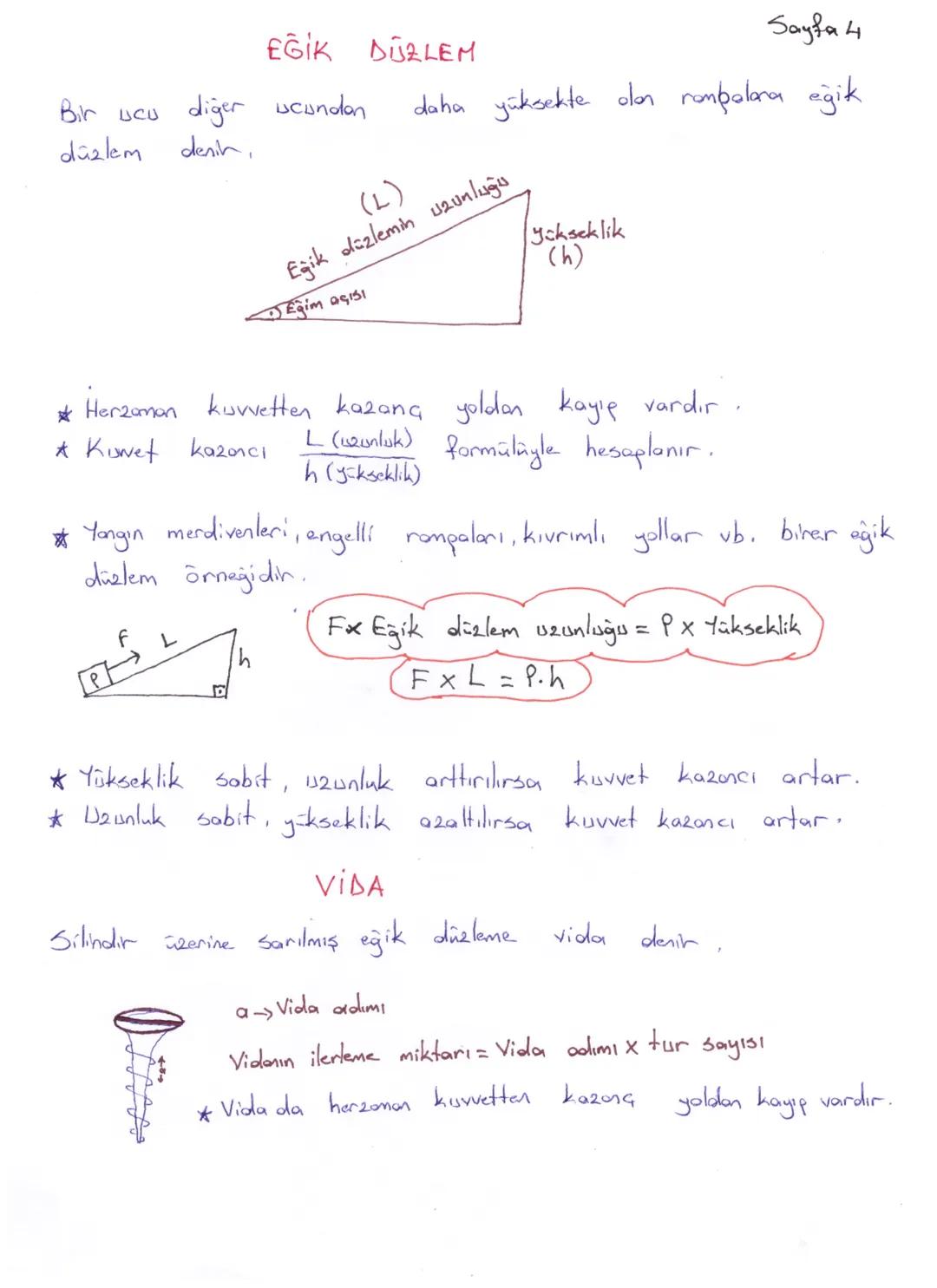 5. UNITE (Basit Makineler)
Basit makinelerin genel özellikleri;
* Bütün basit makineler iş yapma kolaylığı sağlakı
Sayfa 1
* Bosit makinele