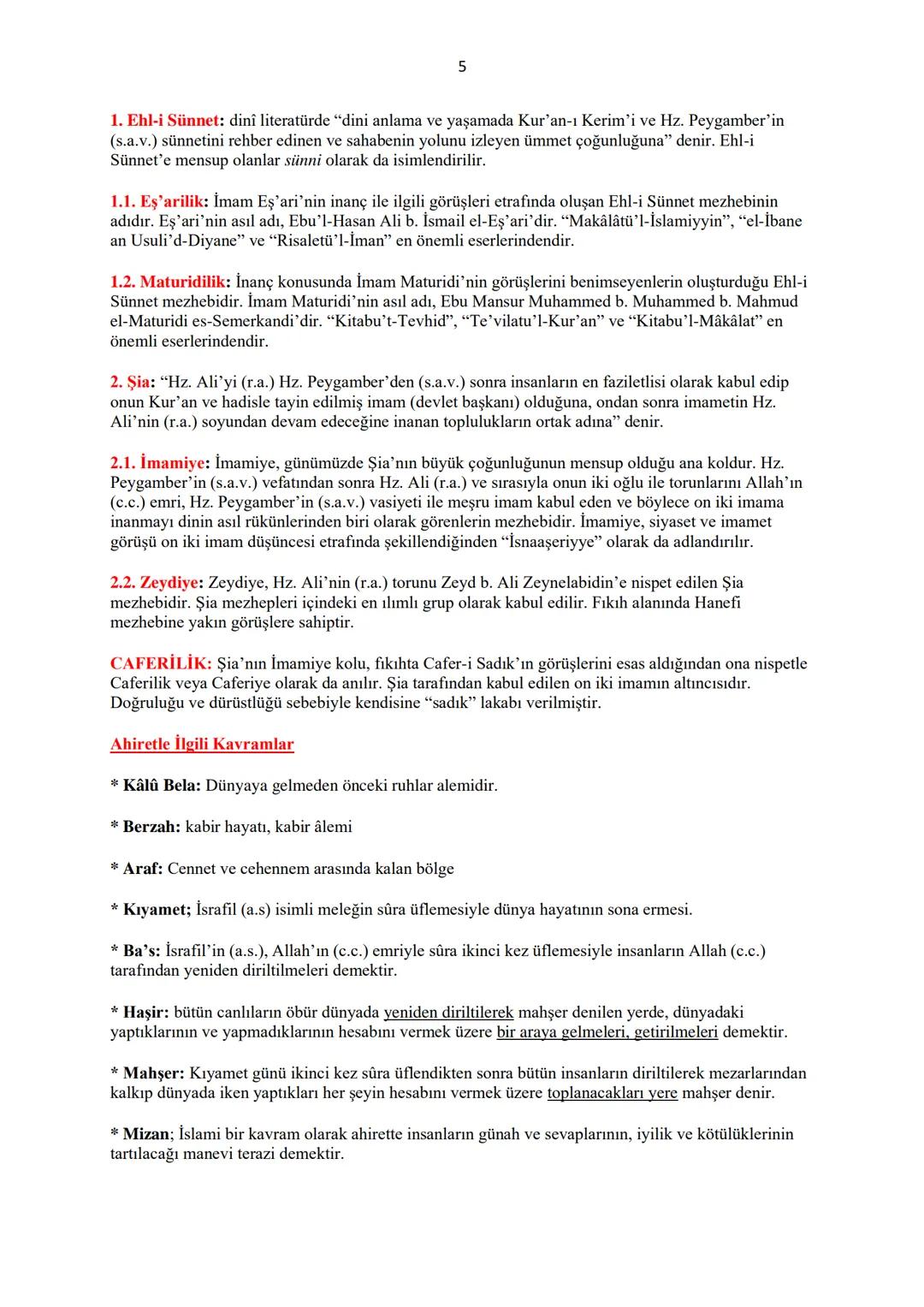 # 1
DİN KÜLTÜRÜ VE AHLAK BİLGİSİ TYT ÖZET
İslam'da Bilginin Kaynakları
1. Selim Akıl: İnsanın doğru karar vermesini sağla-yan, herhangi b