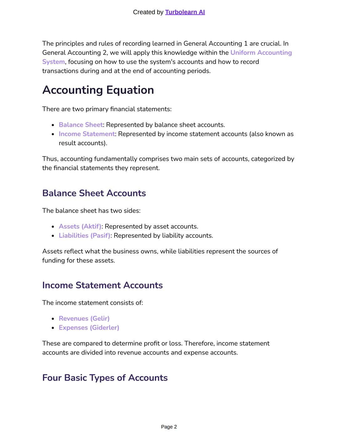 Created by Turbolearn Al
# Introduction to General Accounting 2 and the
# Uniform Accounting System
Welcome to the first lecture of Genera