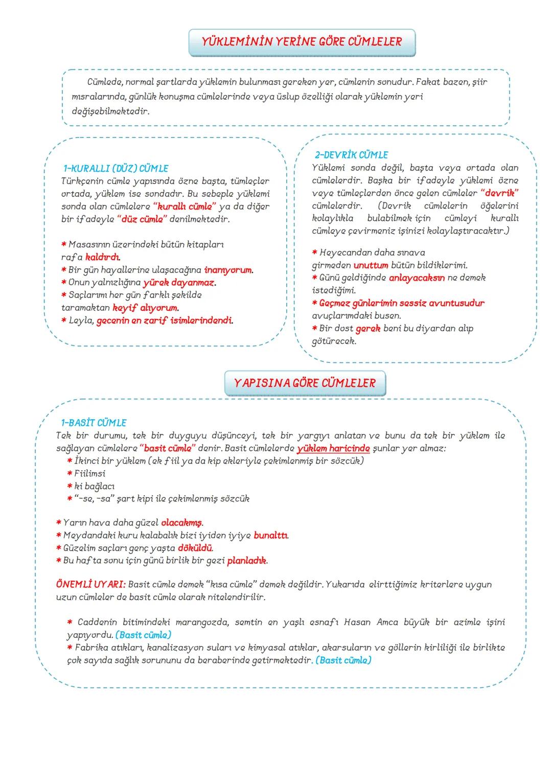 # TÜRKÇE
8.SINIF
DERS
NOTLARI
ADNAN BARAN
ÖNER # FİİLİMSİLER (EYLEMSİLER)
FİİLİMSİ: Fiillerden türemiş olmakla birlikte bir fiil gibi