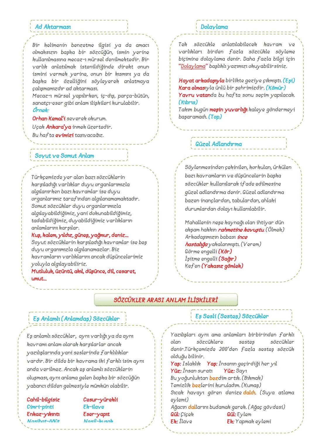 # TÜRKÇE
8.SINIF
DERS
NOTLARI
ADNAN BARAN
ÖNER # FİİLİMSİLER (EYLEMSİLER)
FİİLİMSİ: Fiillerden türemiş olmakla birlikte bir fiil gibi