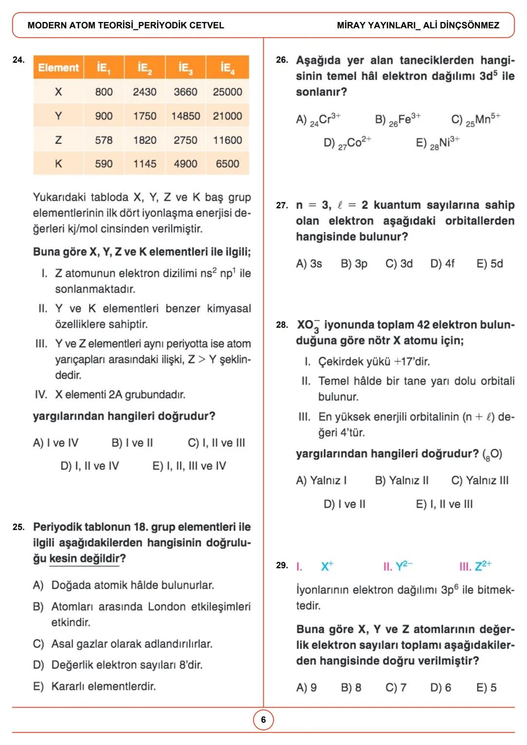 --- OCR Start ---
Gelecek, bugünden hazırlananlara aittir.
MODERN ATOM TEORİSİ PERİYODİK
CETVEL
1.
3.
X
X
X
y
y
y
3p_{x}
3p_{Y}
3p_{z}
Yukar