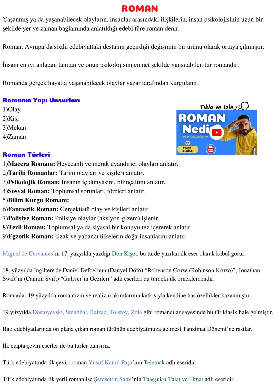 11.SINIF
ROMAN ÜNİTESİ KONULARI
ROMAN NEDİR?
1923-1950 CUMHURİYET DÖNEMİ'NDE ROMAN
1950-1980 YILLARINDA ROMAN
ROMANDA MODERNİZM VE POSTMODER