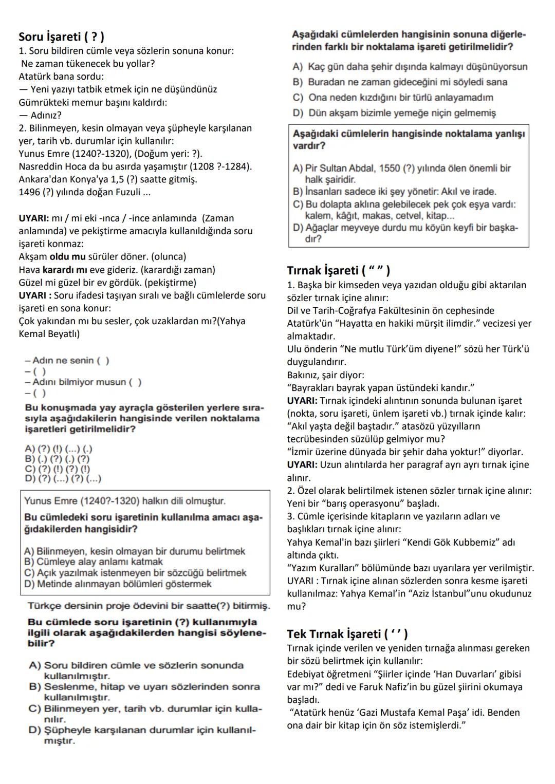 # NOKTALAMA İŞARETLERİ
# Nokta (.)
1. Cümlenin sonuna konur:
Türk Dil Kurumu, 1932 yılında kurulmuştur.
Saatler geçtikçe yollara daha mahz
